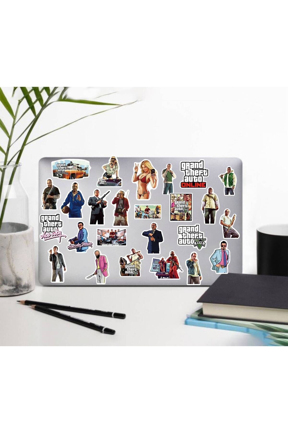 MS Major Selection GTA | Grand Theft Auto Defter Suluk Laptop Notebook Tablet Sticker Seti