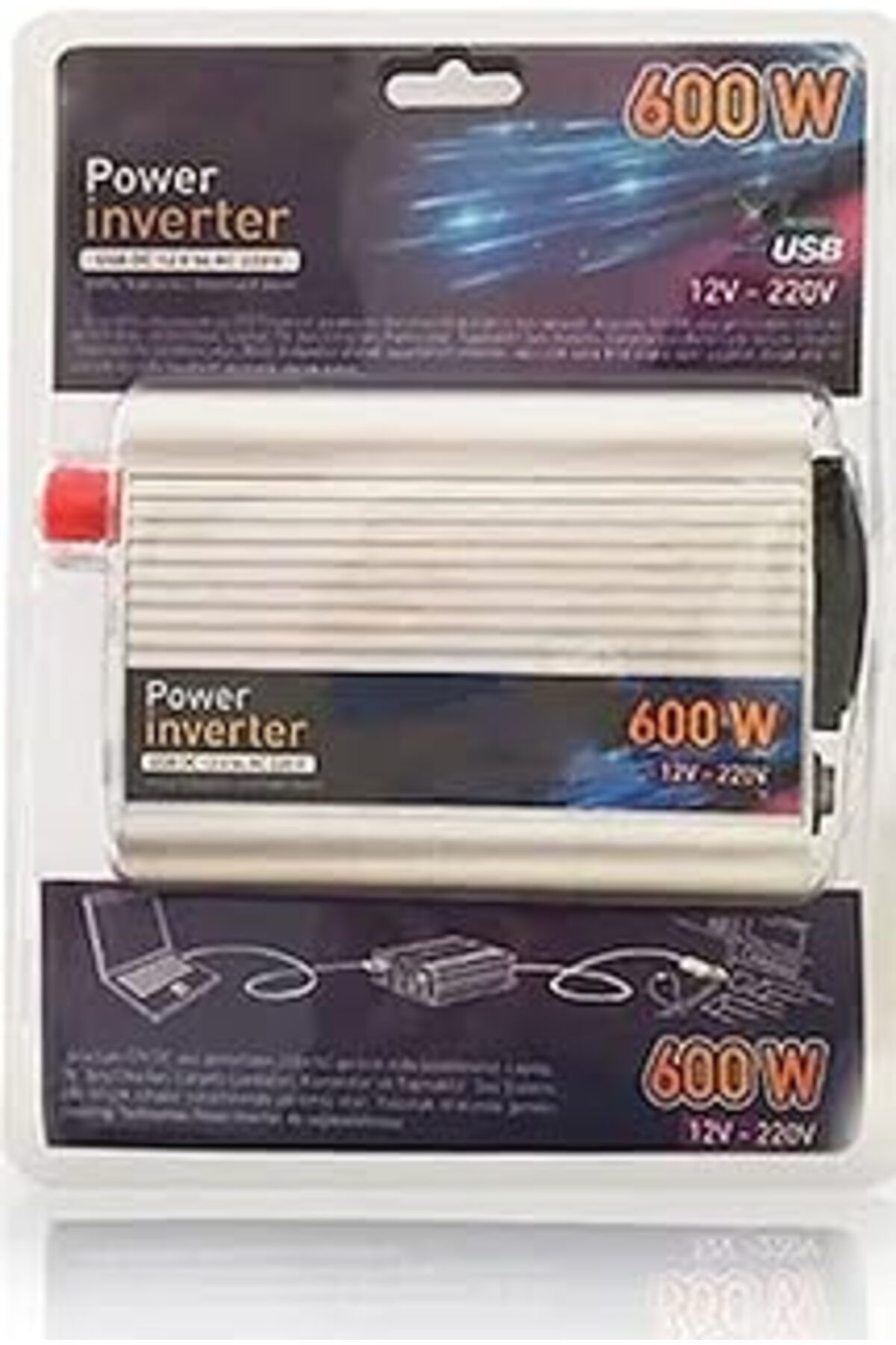 Pazarcan Mobee Teknomax 600W Inverter Dönüştürücü Araç İçi Fiş Dönüştürücü 1410