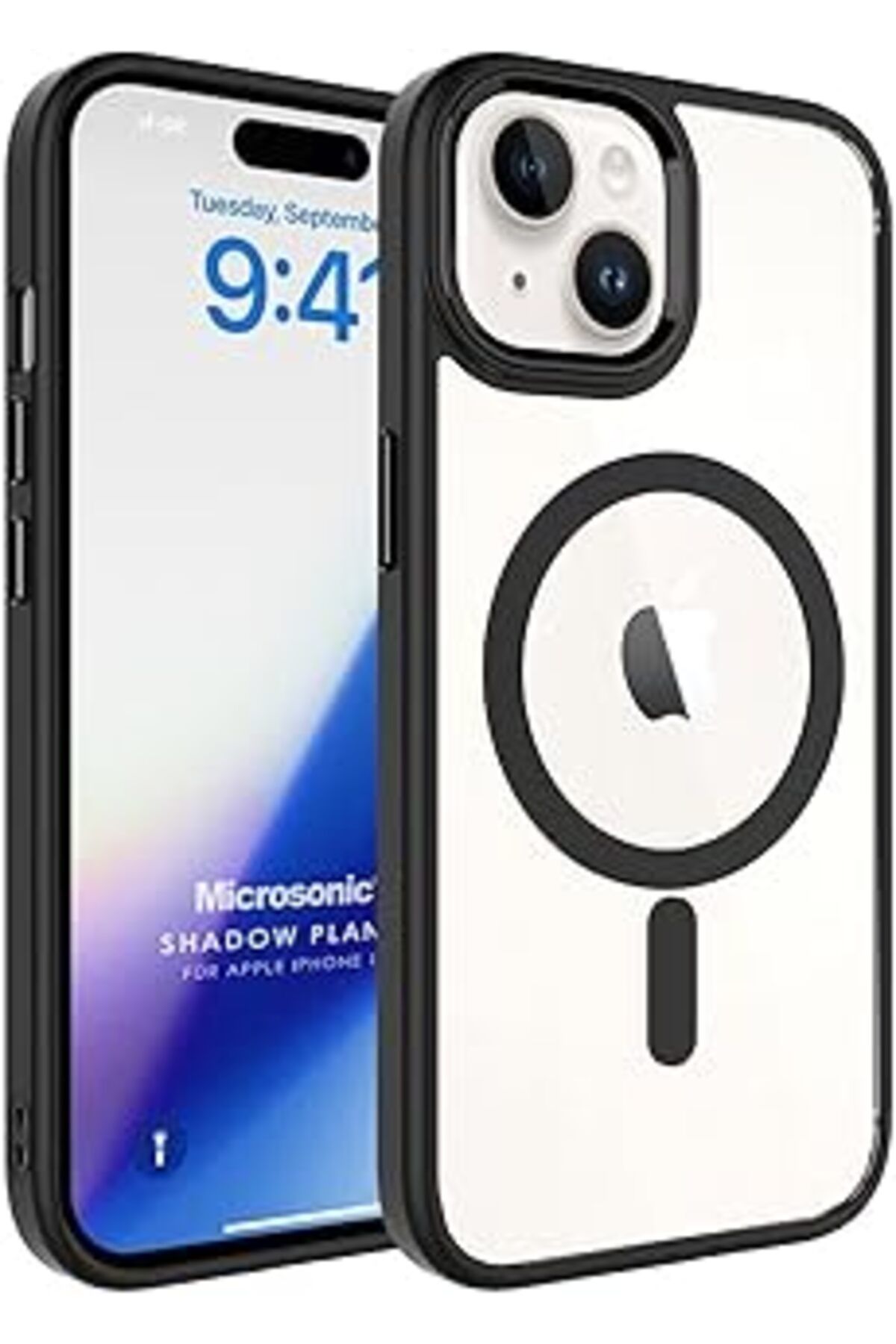Pazarcan Microsonic Kılıf Apple Iphone 15 Plus Için Magsafe Shadow Planet Siyah [Iphone 15 Plus Ile Uyumlu K