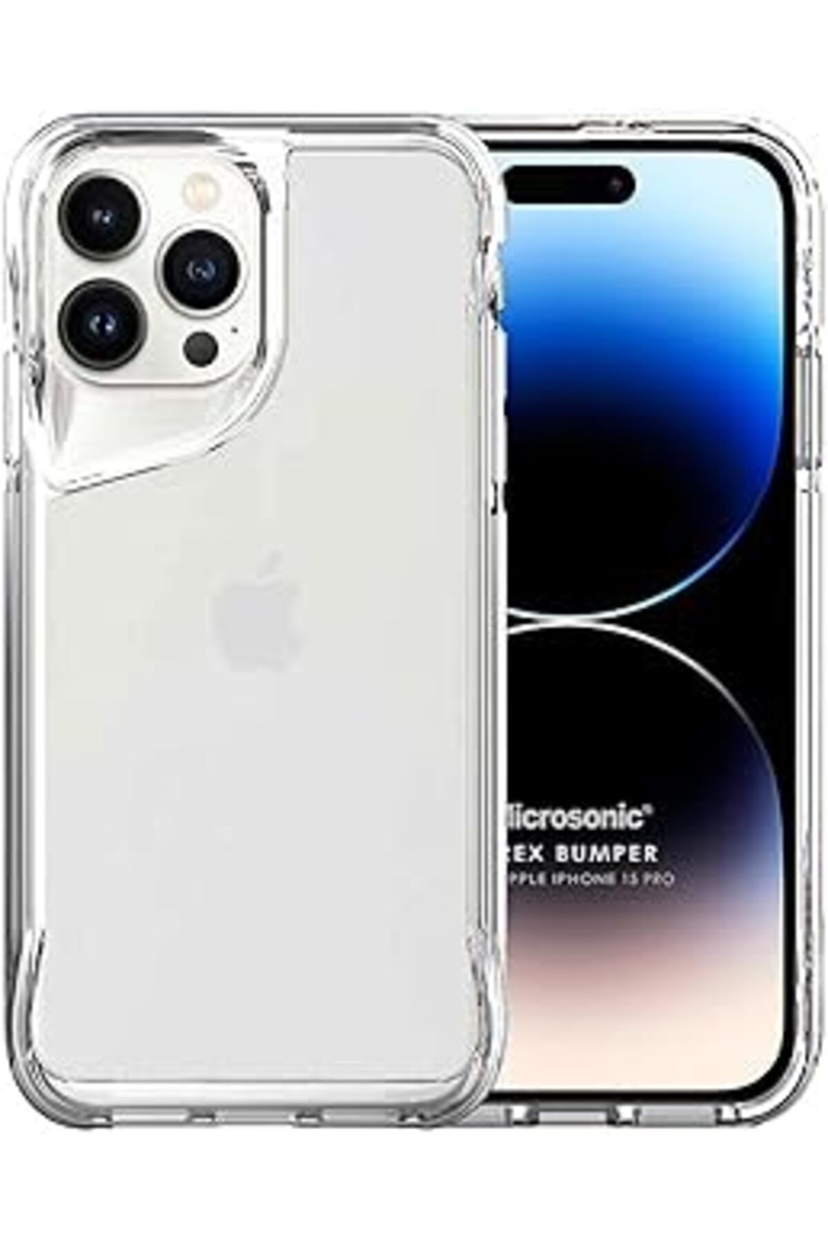 Pazarcan Microsonic Kılıf Apple Iphone 15 Pro Için Trex Bumper Şeffaf [Iphone 15 Pro Ile Uyumlu Kılıf - Şeff
