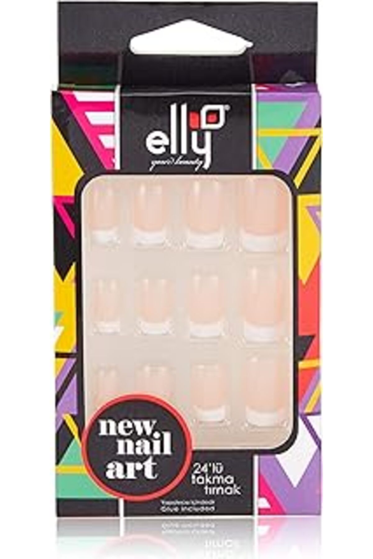 Pazarcan Elly Takma Tirnak Doğal 24 Lu French 10 1 Paket