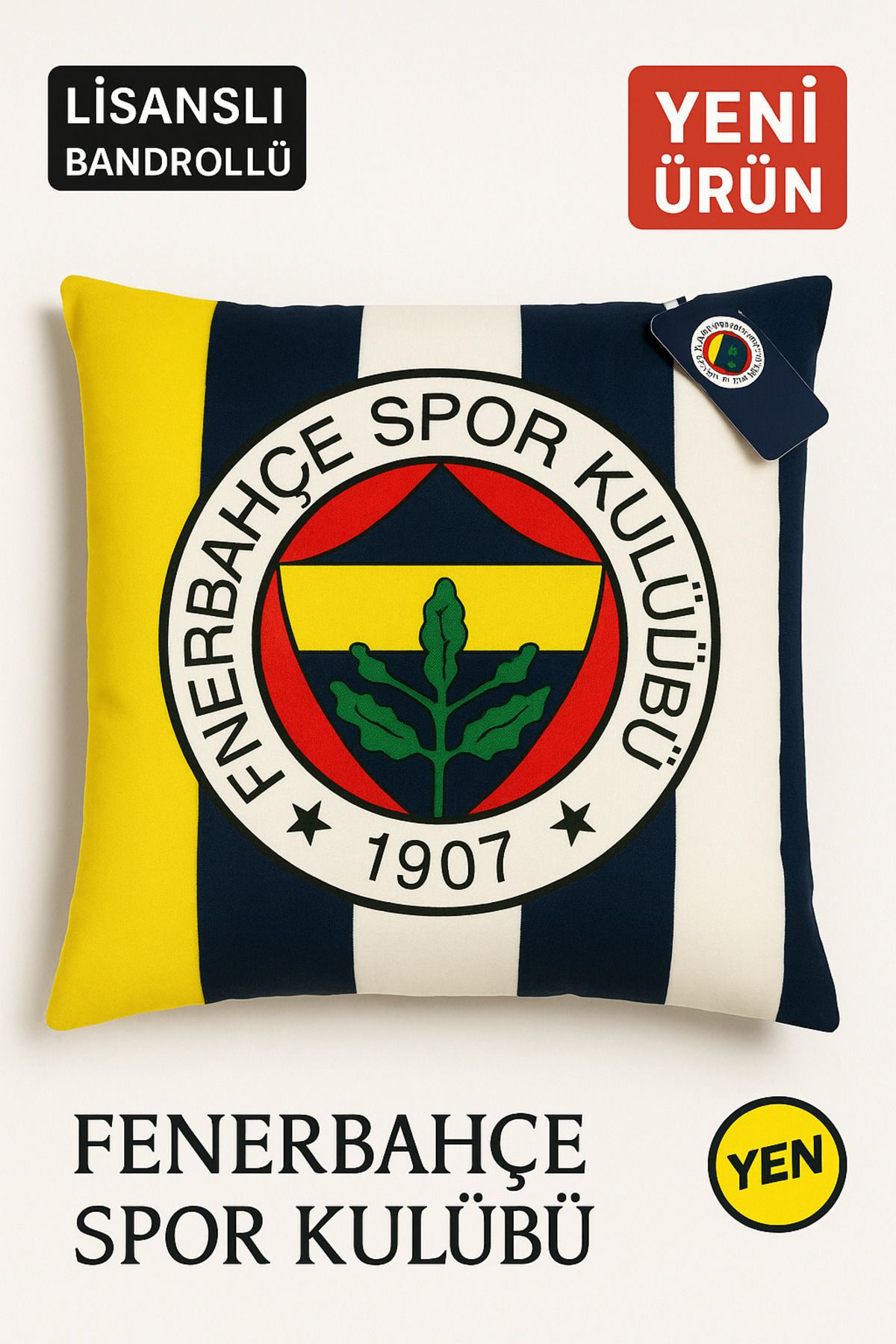 Fenerbahçe Lisanslı Bandrollü Fenerbahçe Kırlenti – Evin Baş Köşesinde, Aracınızın Arka Camında Zafer Coşkusu