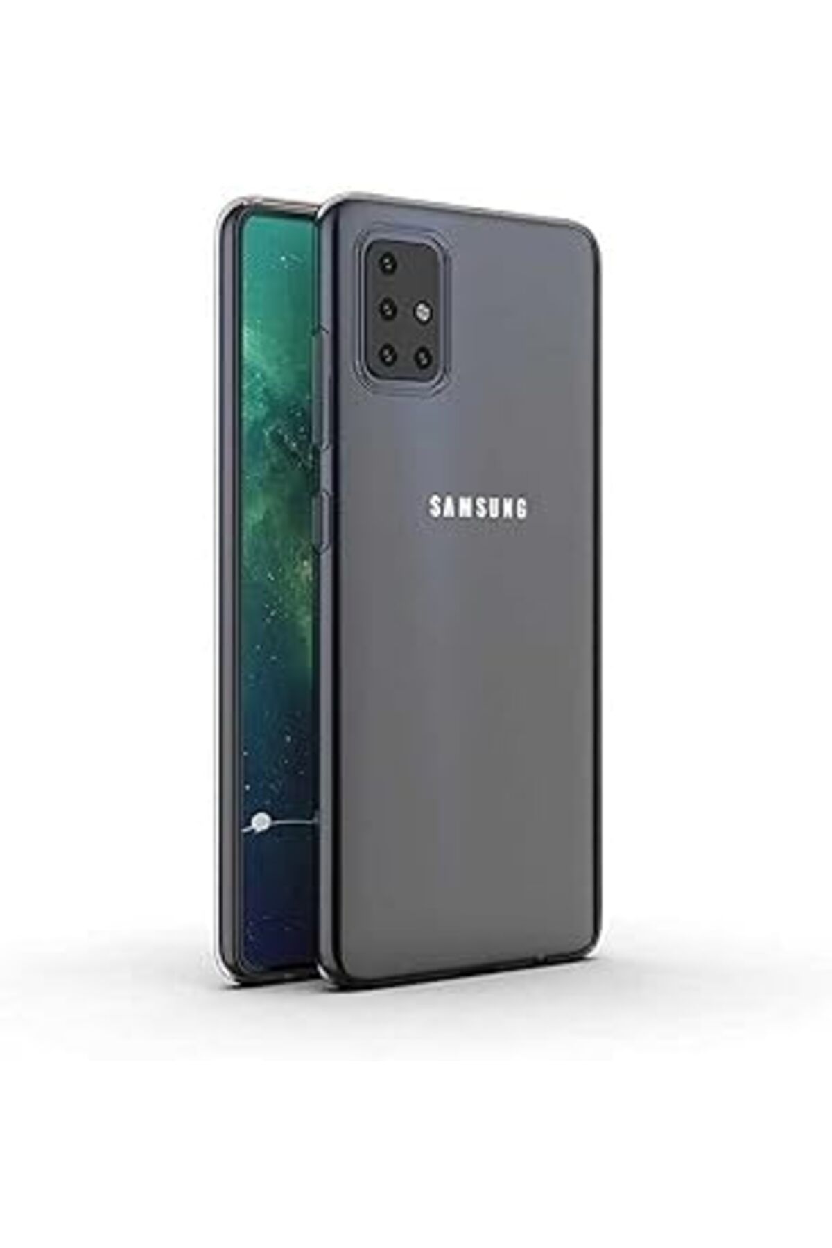 Pazarcan Zore 11133 Galaxy A71 Ile Uyumlu Kılıf, Süper Silikon, Renksiz