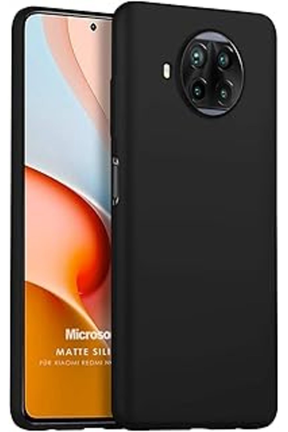 Pazarcan Microsonic Matte Silicone Xiaomi Redmi Note 9 Pro 5G Için Kılıf Siyah [Redmi Note 9 Pro 5G Ile Uyum