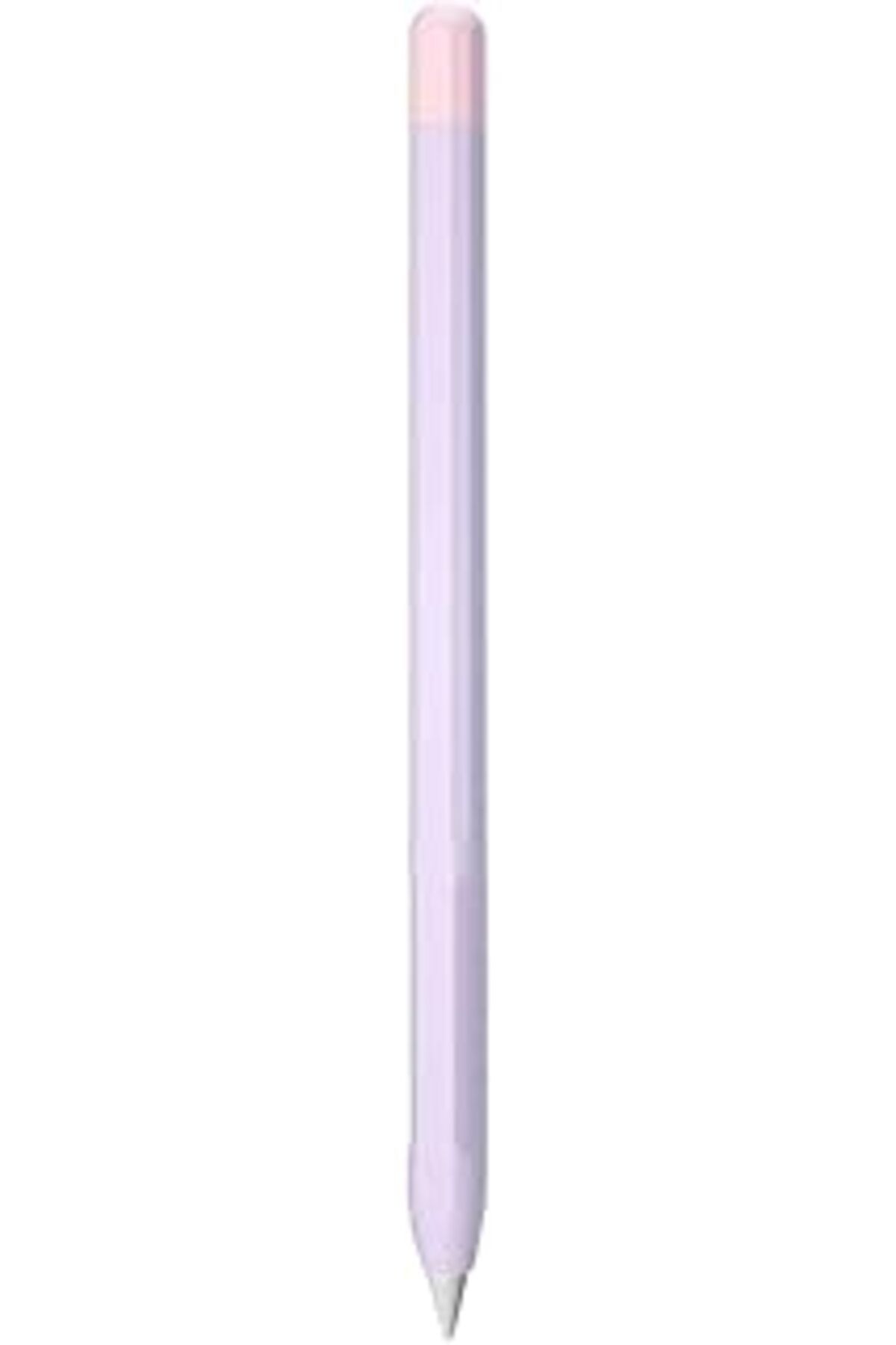 Pazarcan Microsonic Apple Pencil (2. NESİL) Için Kılıf Mat Silikon Pembe Lila