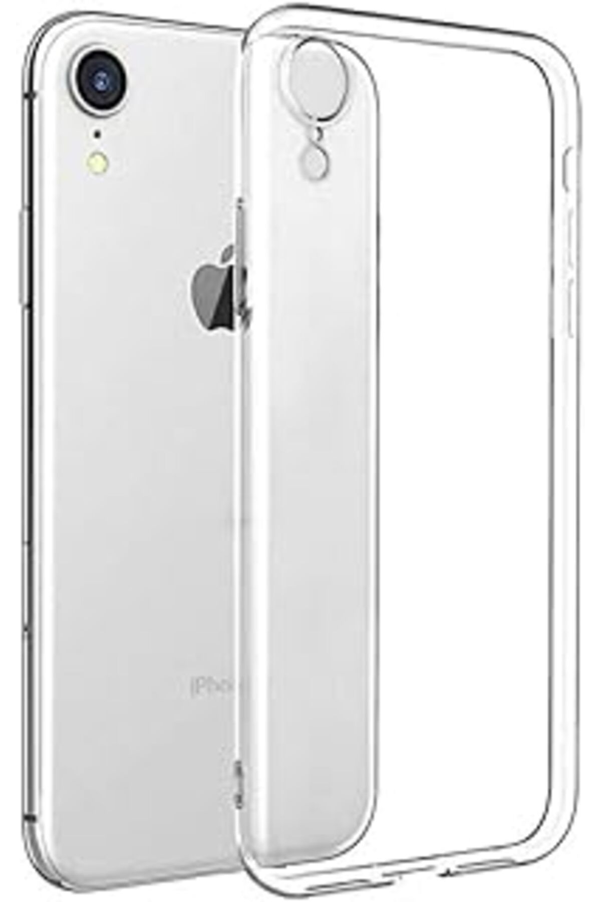 Pazarcan Happy Trend Iphone Xr Uyumlu Şeffaf Kılıf, Kamera Korumalı Iphone Xr Uyumlu Şeffaf Silikon Kılıf, K