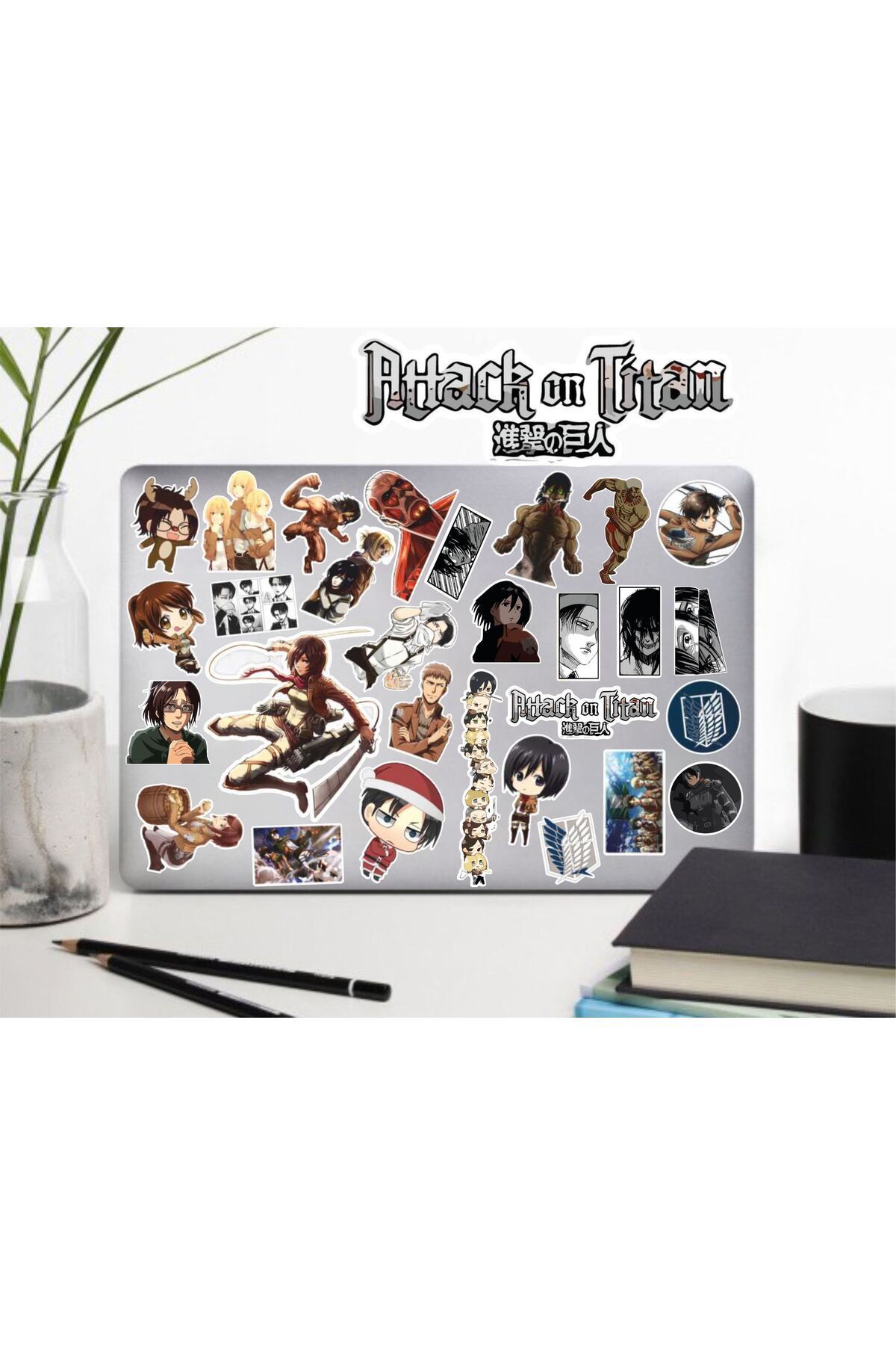 MS Major Selection Attack on Titan Seri 2 Sticker Telefon Laptop Notebook Tablet Defter Matara Stiker Etiket