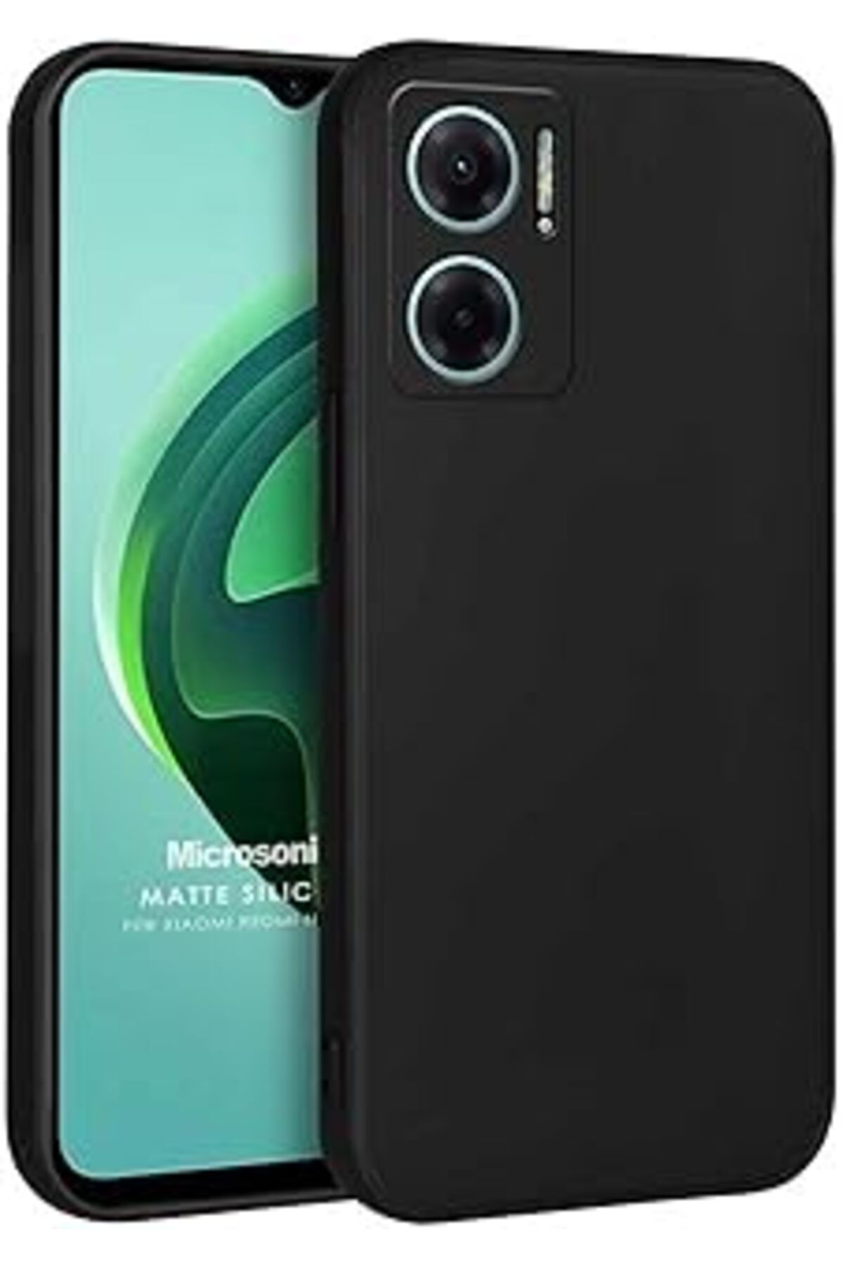 Qedii Microsonic Matte Silicone Xiaomi Redmi Note 11E Için Kılıf Siyah [Redmi Note 11E Ile Uyumlu Kılıf -