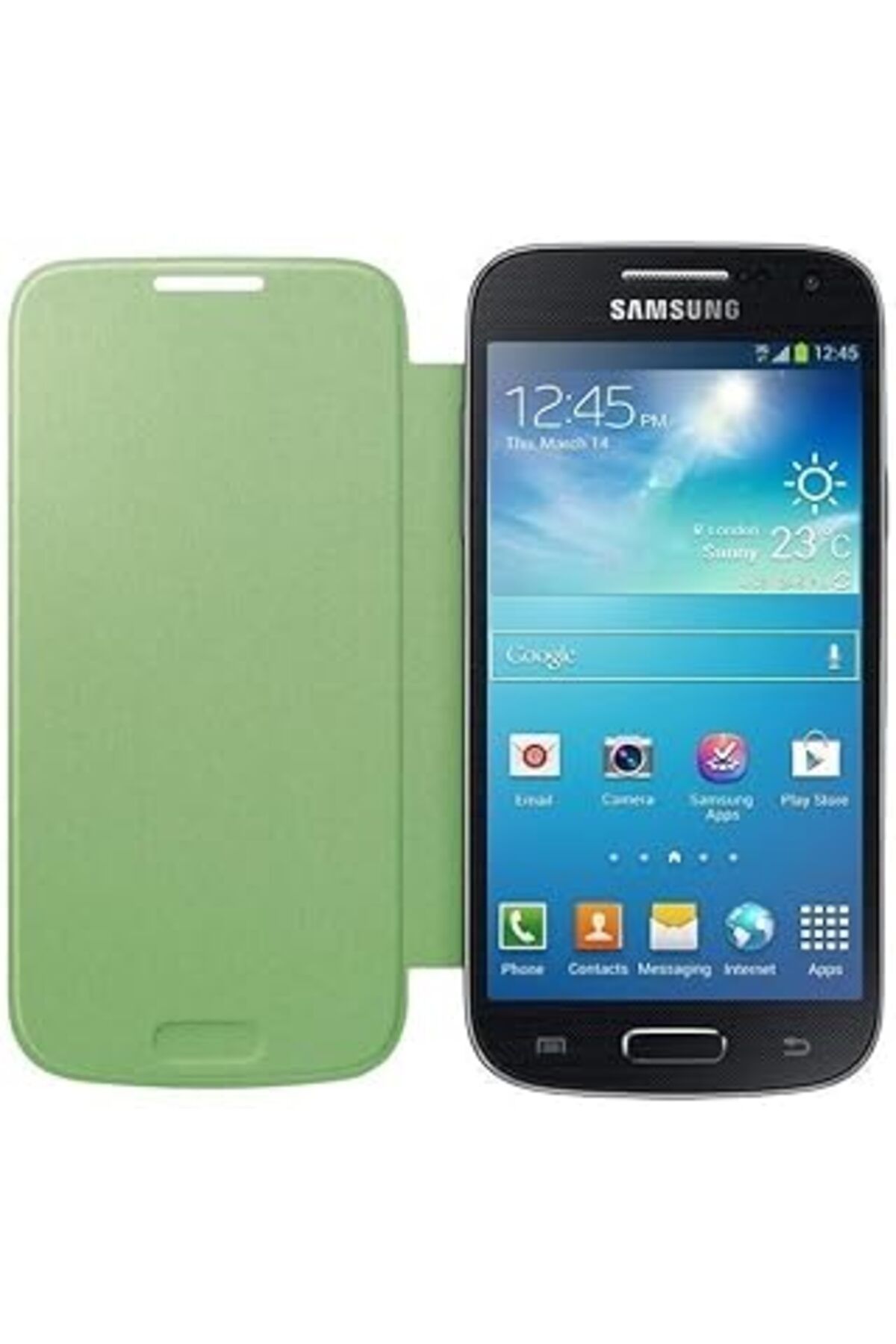Pazarcan Samsung I9190 Galaxy S4 Mini Flip Cover Kılıf - Lacivert Ef-Fi919Bbegww (Outlet)