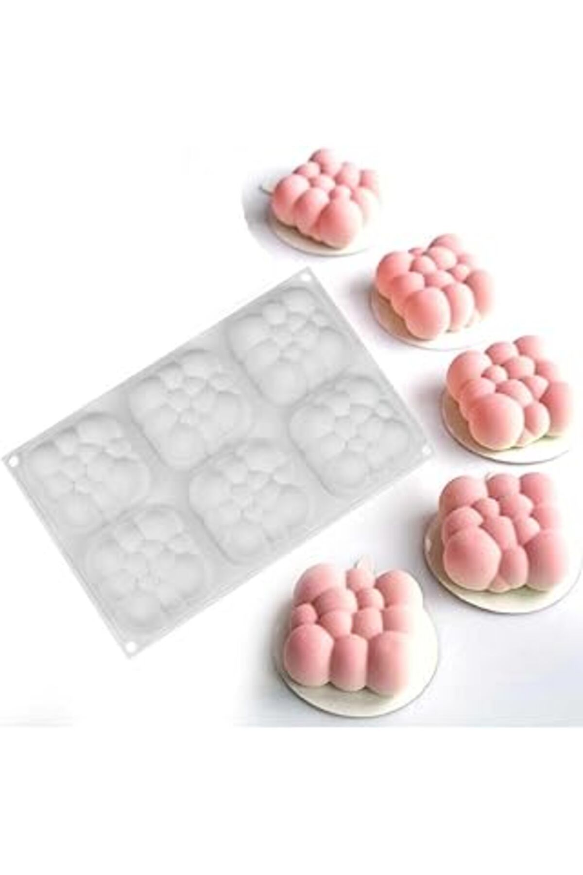 Karachil Silikolove Mini Cloud Silikon Kalıp Beyaz Ecmelnm460