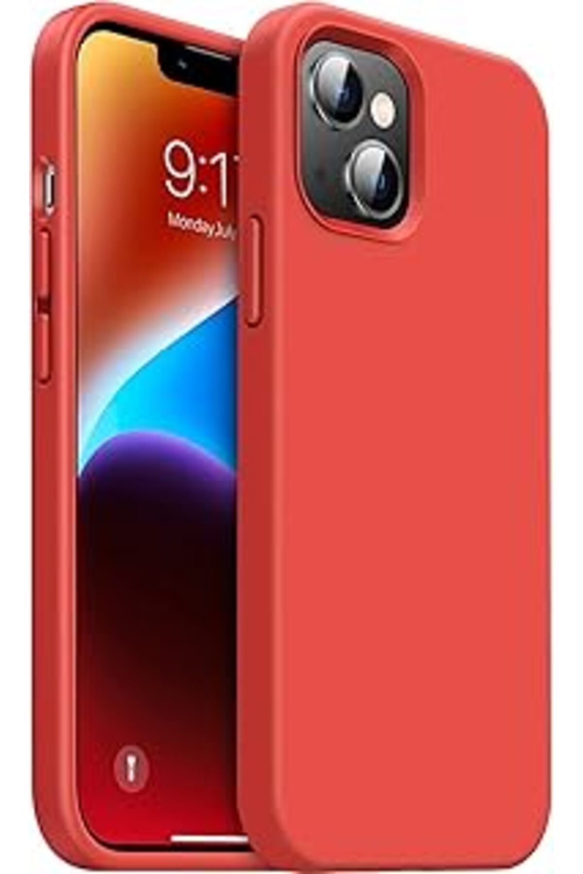 Karachil Happy Trend Iphone 14 Plus Uyumlu Kılıf Içi Kadife Lansman Silikon Kılıf Şok Emici Full Kasa Koruma