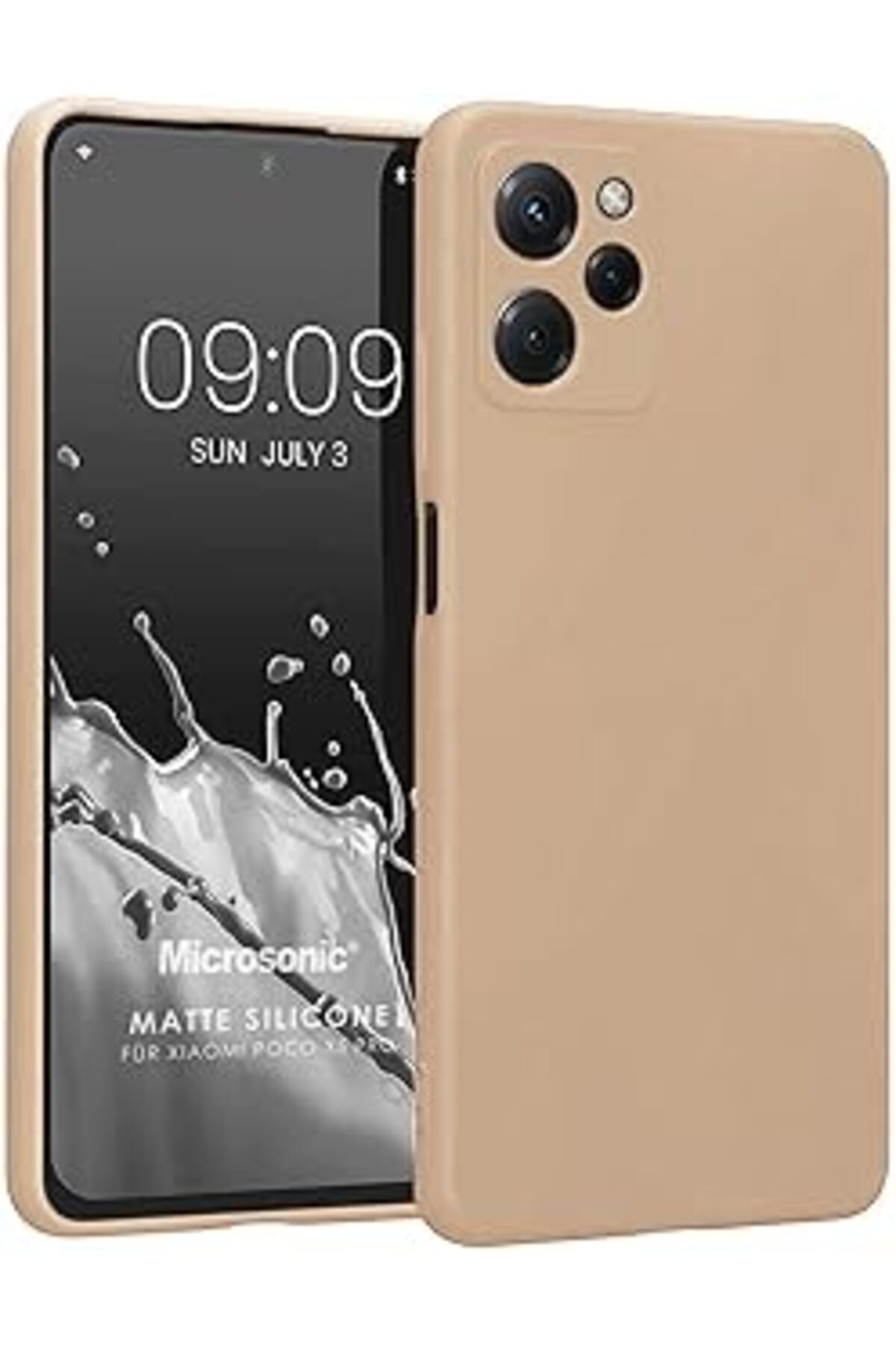 Karachil Microsonic Matte Silicone Xiaomi Redmi 12 Için Kılıf Gold [Redmi 12 Ile Uyumlu Kılıf - Gold]