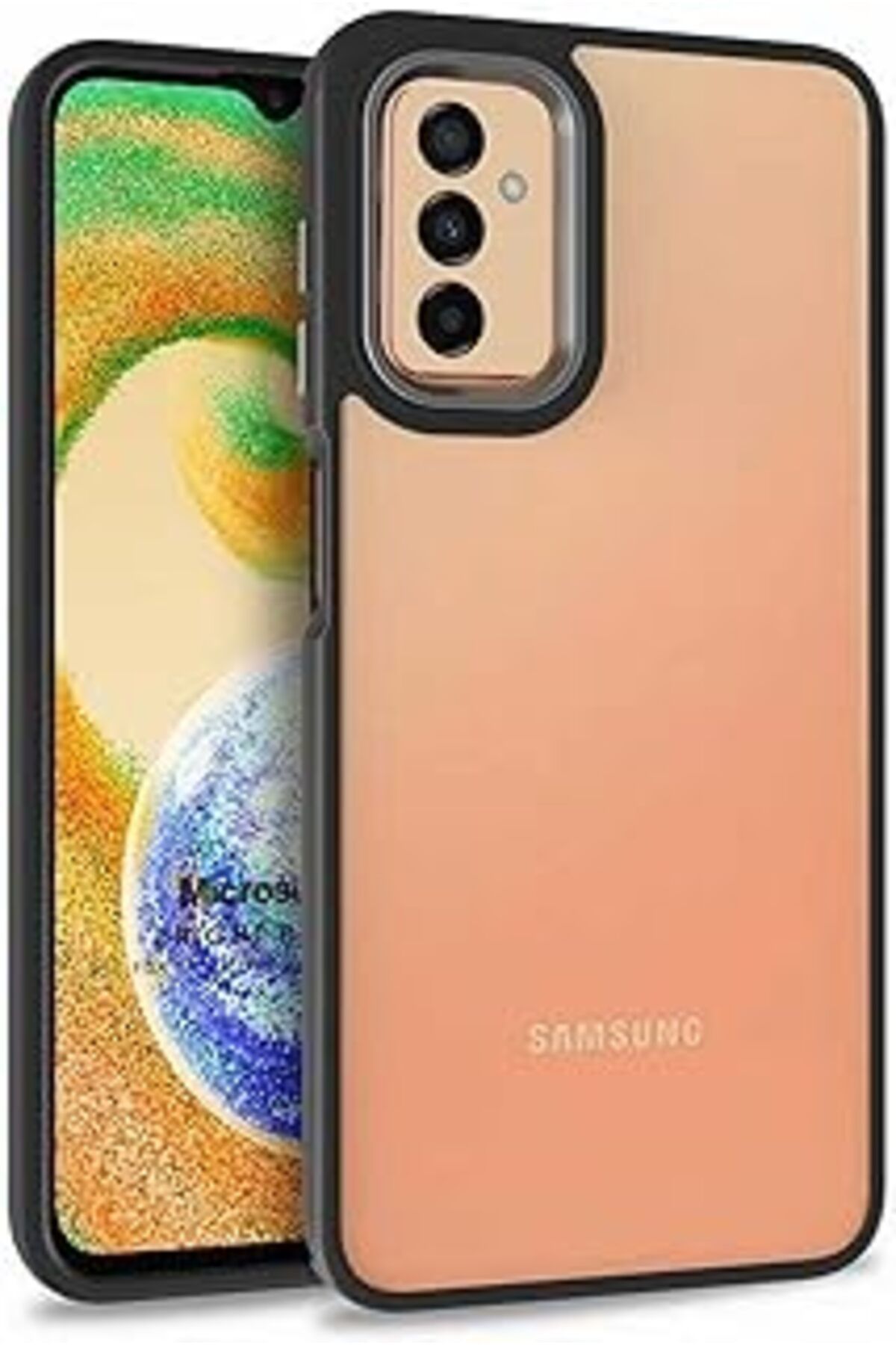 Pazarcan Microsonic Samsung Galaxy A04S Için Kılıf Bright Planet Siyah [Galaxy A04S Ile Uyumlu Kılıf - Siyah