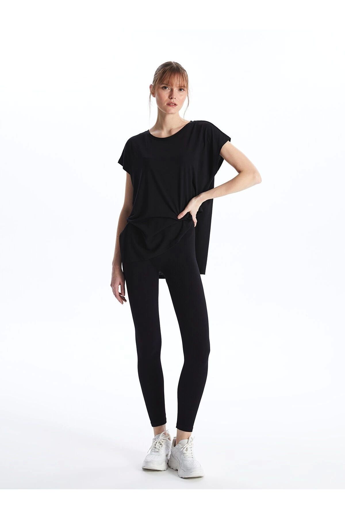 LC Waikiki LCWAIKIKI Beli Lastikli Düz Seamless Kadın Tayt