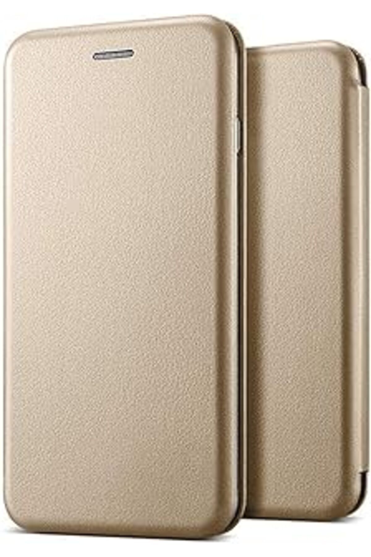 Qedii Microsonic Samsung Galaxy A81 Kılıf Ultra Slim Leather Design Flip Cover Gold