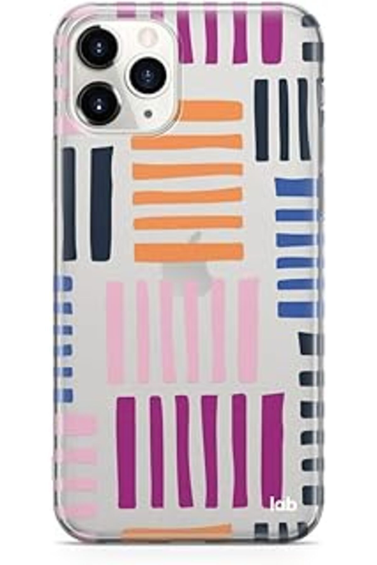 Pazarcan Caseslab Apple Iphone 11 Max Şeffaf Telefon Kılıfı - Fun Pillars