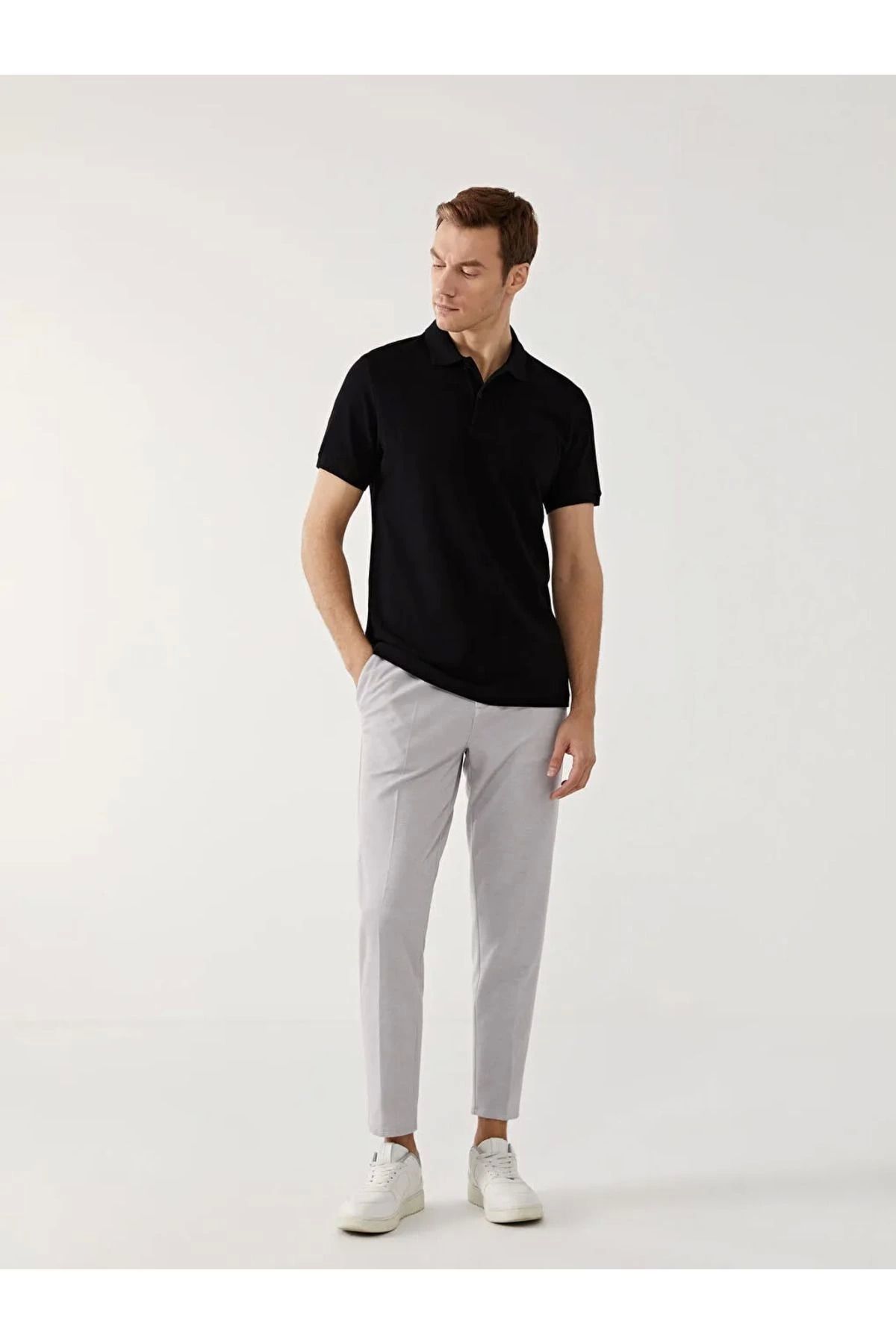LC Waikiki LCWAIKIKI Classic Yeşil Polo Yaka Kısa Kollu Pike Erkek Tişört