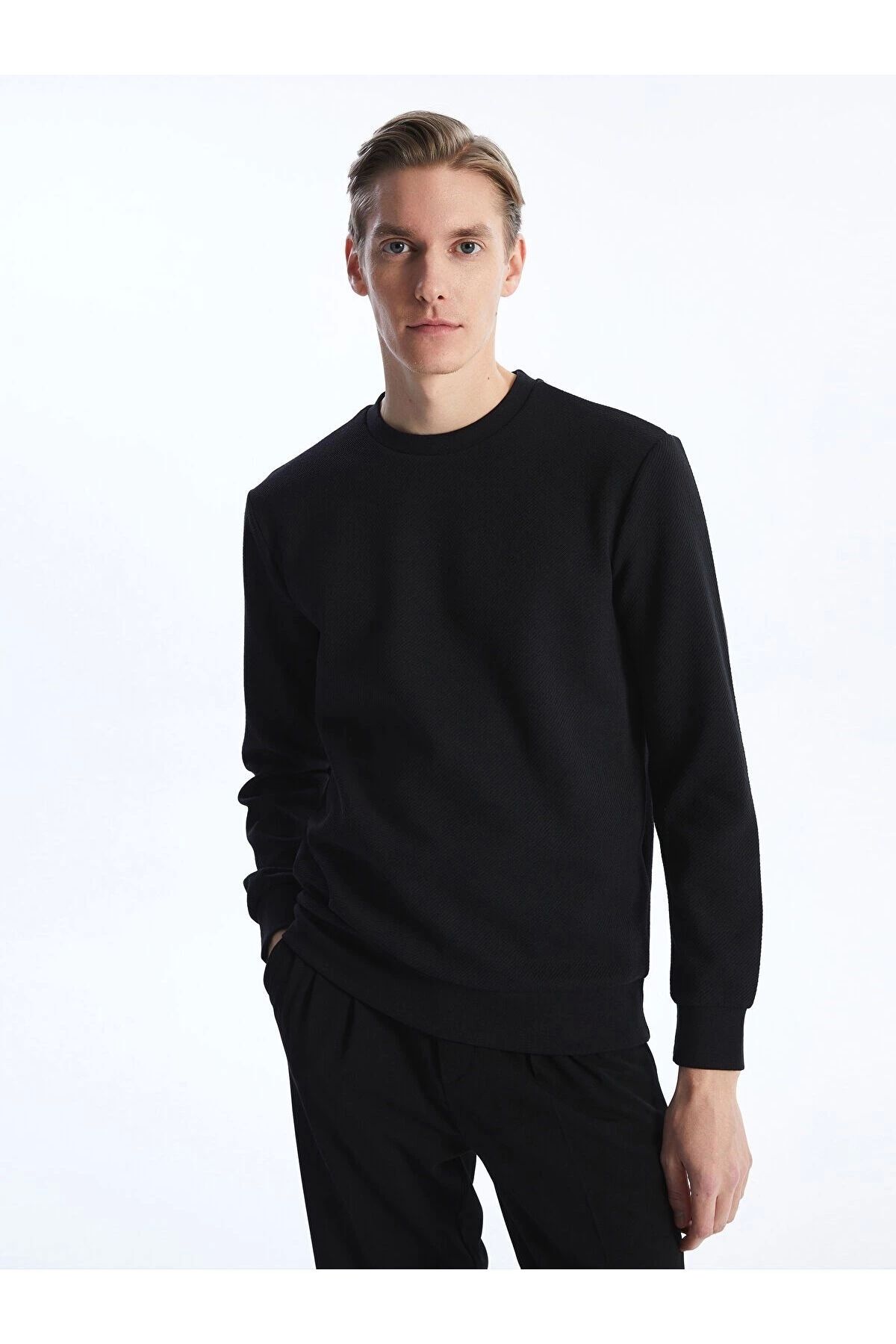 LC Waikiki LCWAIKIKI Bisiklet Yaka Uzun Kollu Erkek Sweatshirt