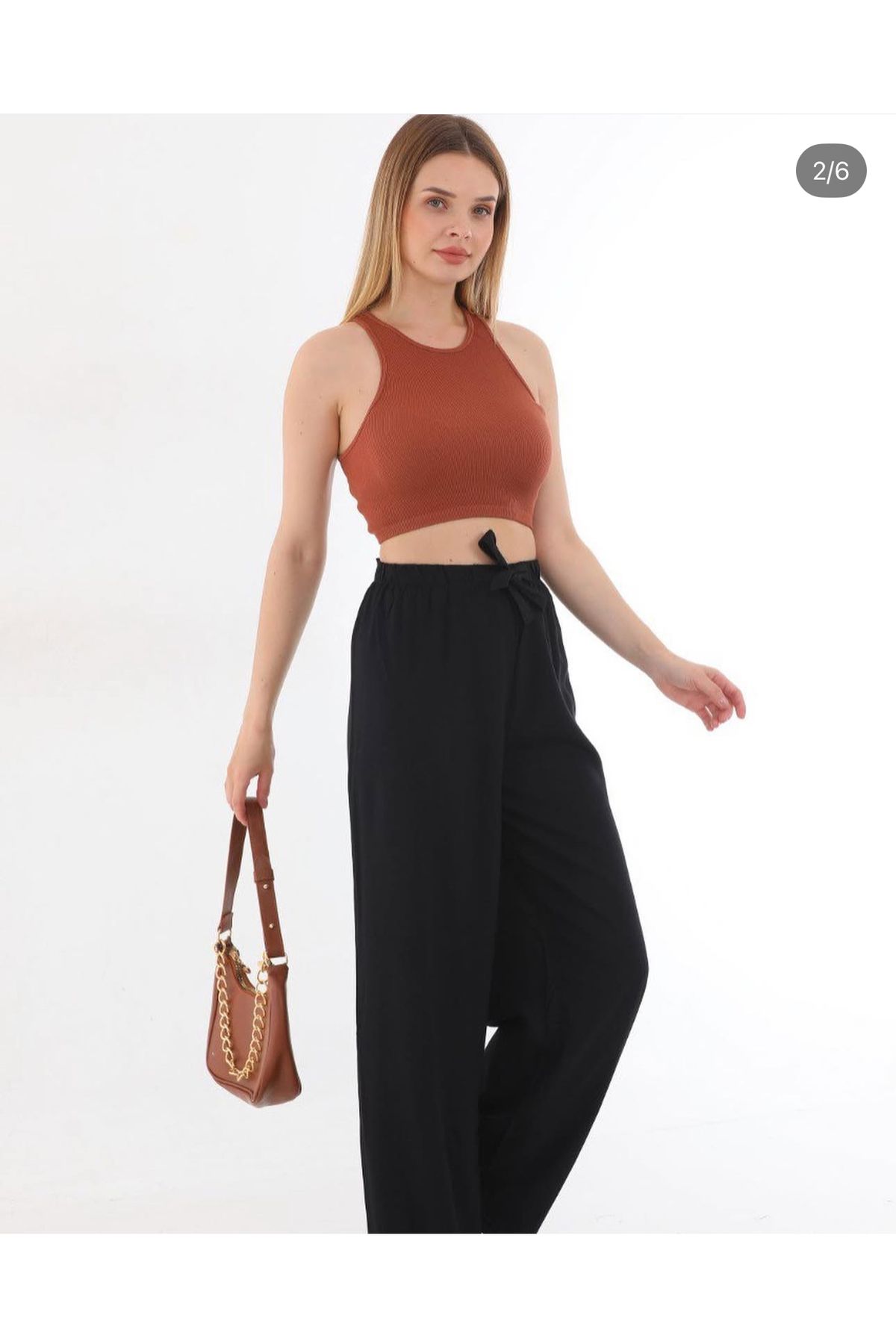 MERVIS BUTIK PAMUKLU VİSKON KUMAŞ LASTİKLİ BÜYÜK BEDEN PANTOLON