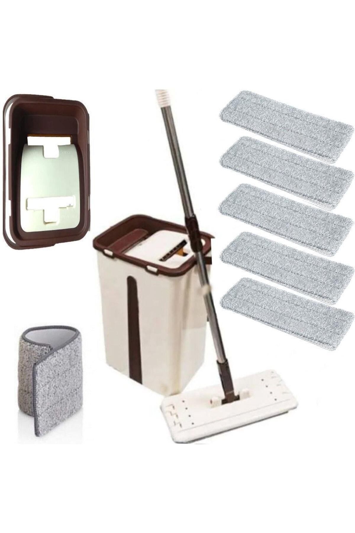 teknotrust Yüksek Kaliteli Mikrofiber Tablet Mop Seti, 12 Lt Kova ve Metal Sap ile