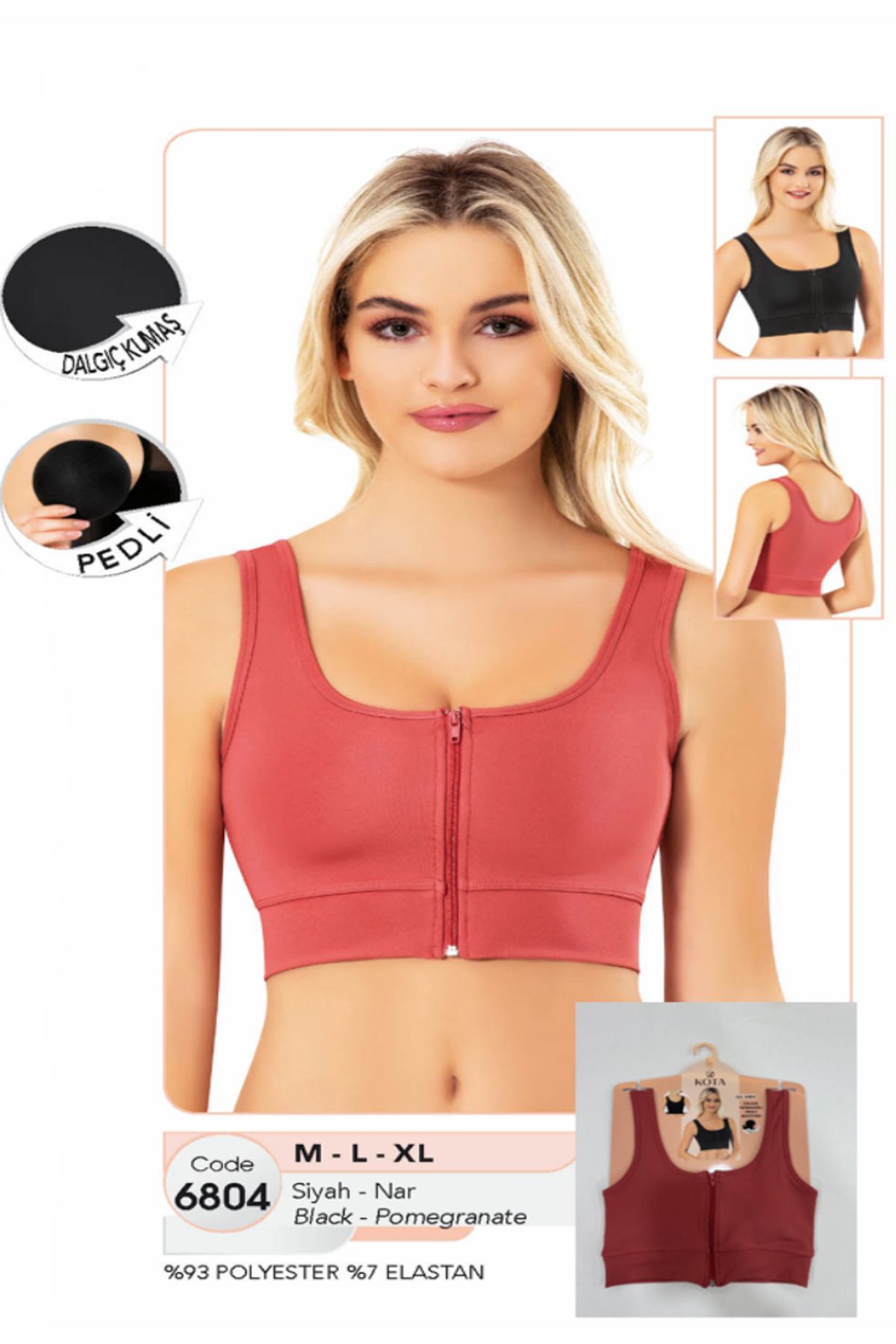 Fily İç Giyim Polyester Dalgıç Kumaş Pedli Crop Atlet