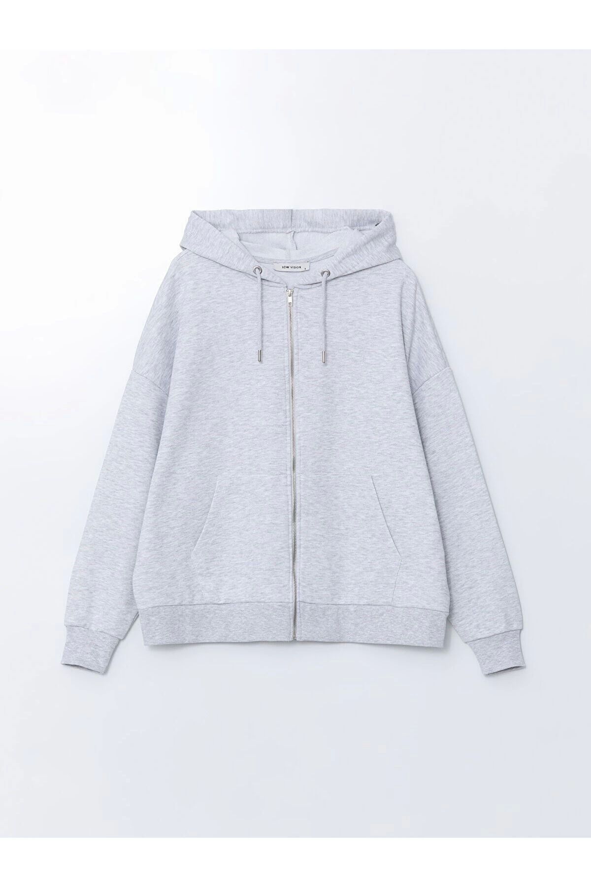 LC Waikiki LCWAIKIKI Kapüşonlu Oversize Kadın Fermuarlı Sweatshirt