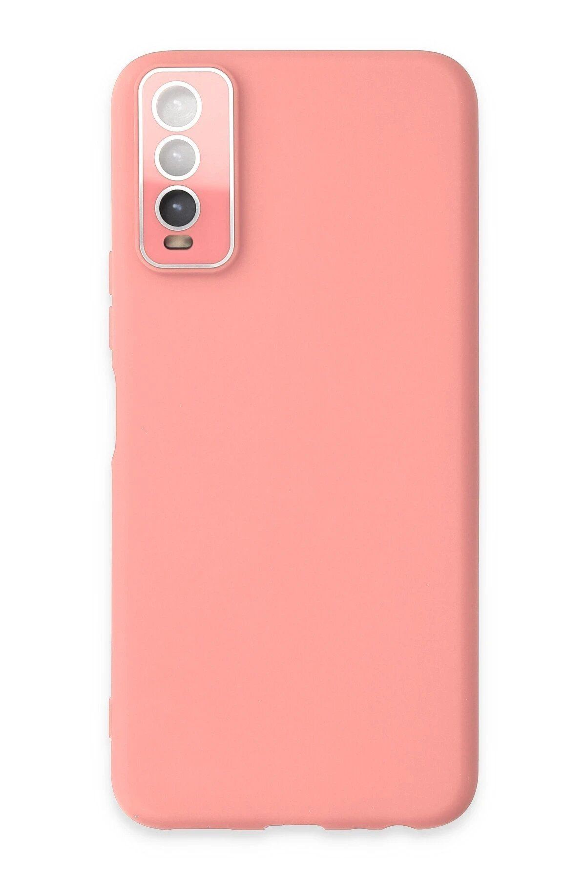 CepteToptan Newface Vivo Y11S Kılıf Lansman Glass Kapak - Pembe