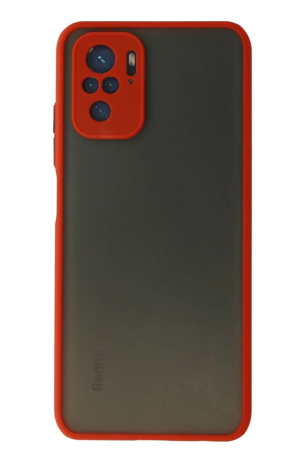 CepteToptan Newface Xiaomi Redmi Note 10 Kılıf Montreal Silikon Kapak - Kırmızı