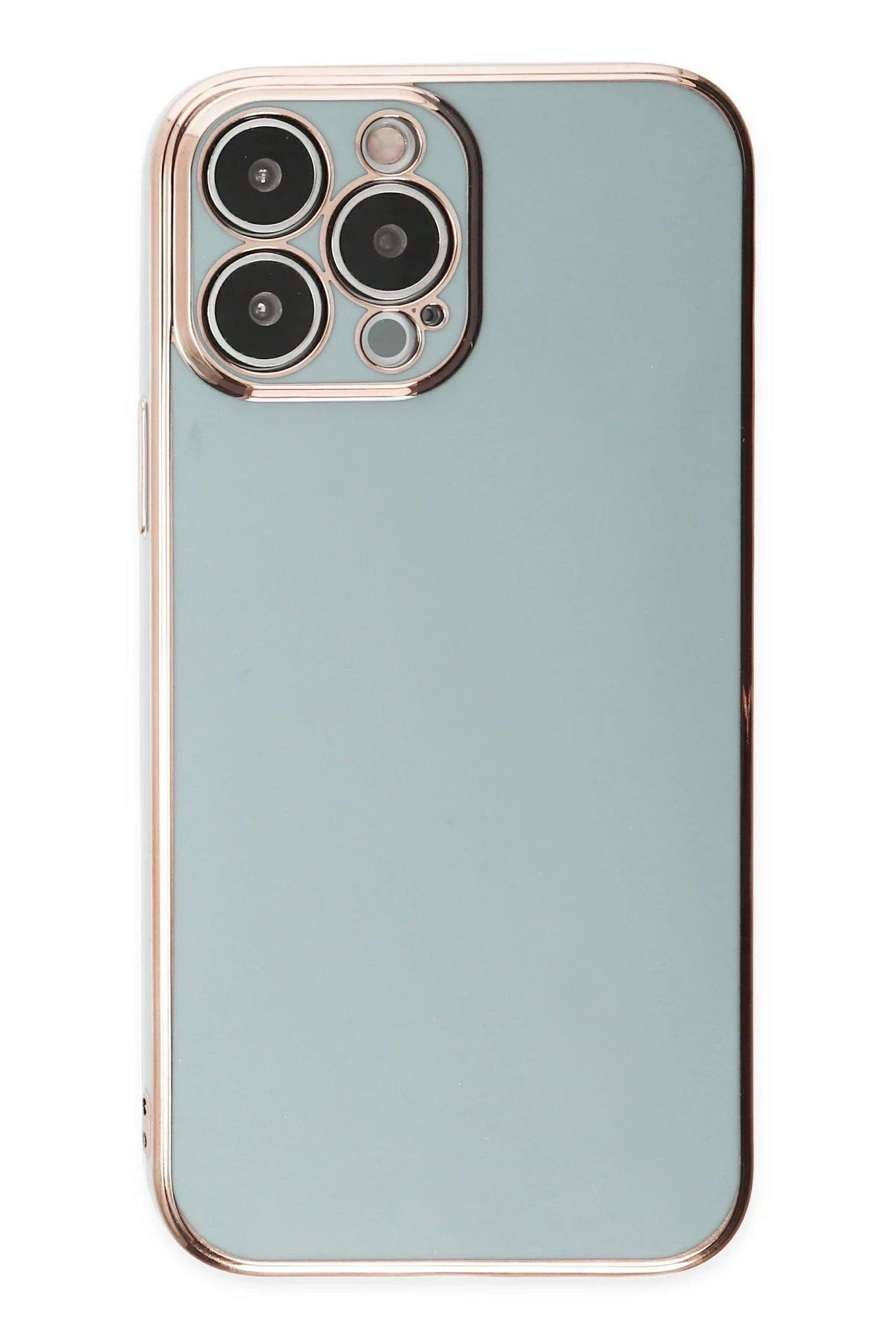 CepteToptan Newface iPhone 15 Pro Max Kılıf Volet Silikon - Açık Yeşil