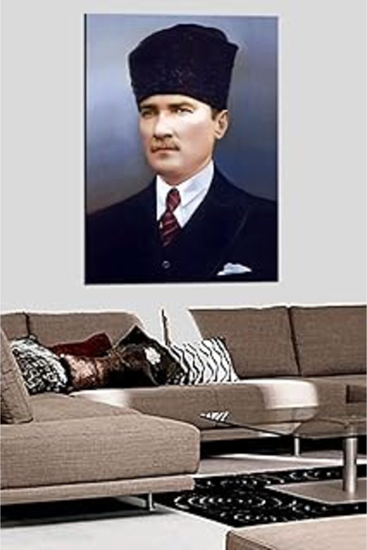 Pazarcan Talya Tablo Atatürk Kalpaklı 60X40 No-5651