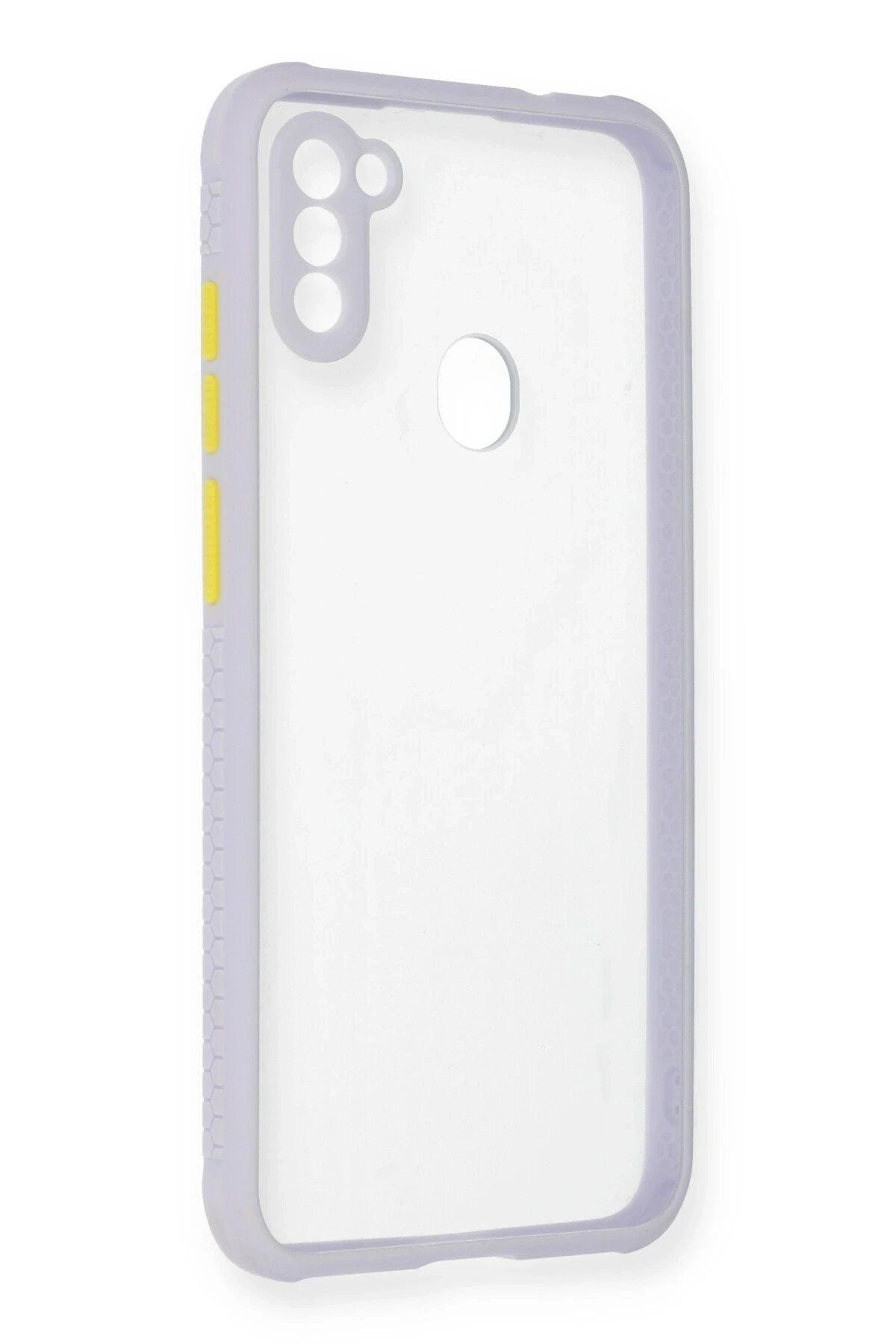 CepteToptan Newface Samsung Galaxy A11 Kılıf Miami Şeffaf Silikon - Lila