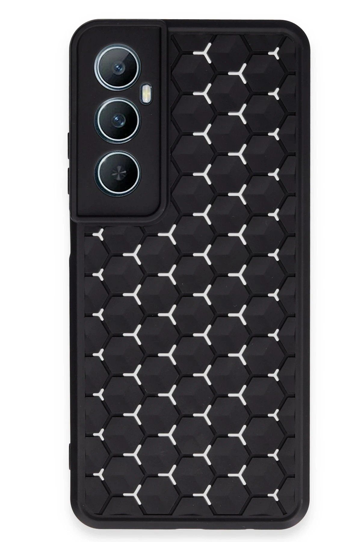 CepteToptan Newface Realme C65 Kılıf Petek Silikon Kapak - Siyah