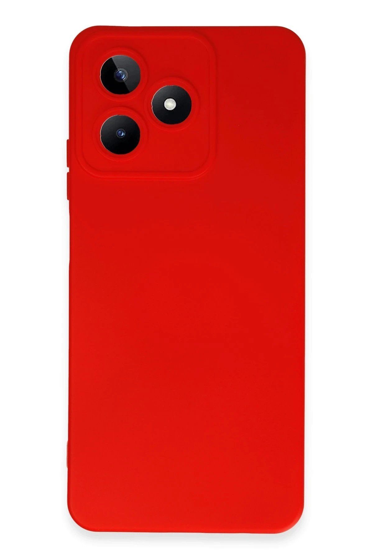 CepteToptan Newface Realme C53 Kılıf Nano içi Kadife Silikon - Kırmızı