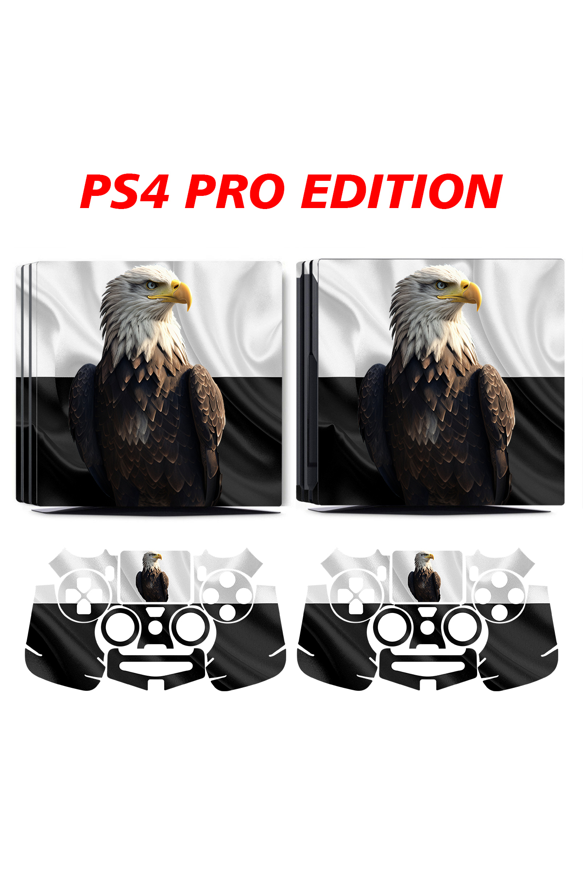 Black Eagle Playstation 4 Full Sticker Plating Set