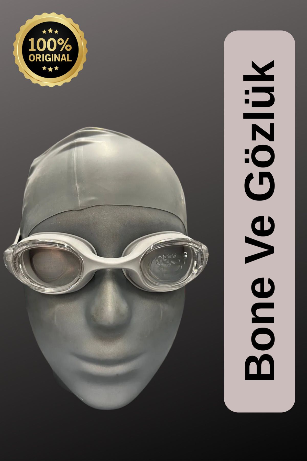 teknotrust Gözlük ve bone seti, havuz için konforlu ve şık yüzme ekipmanı