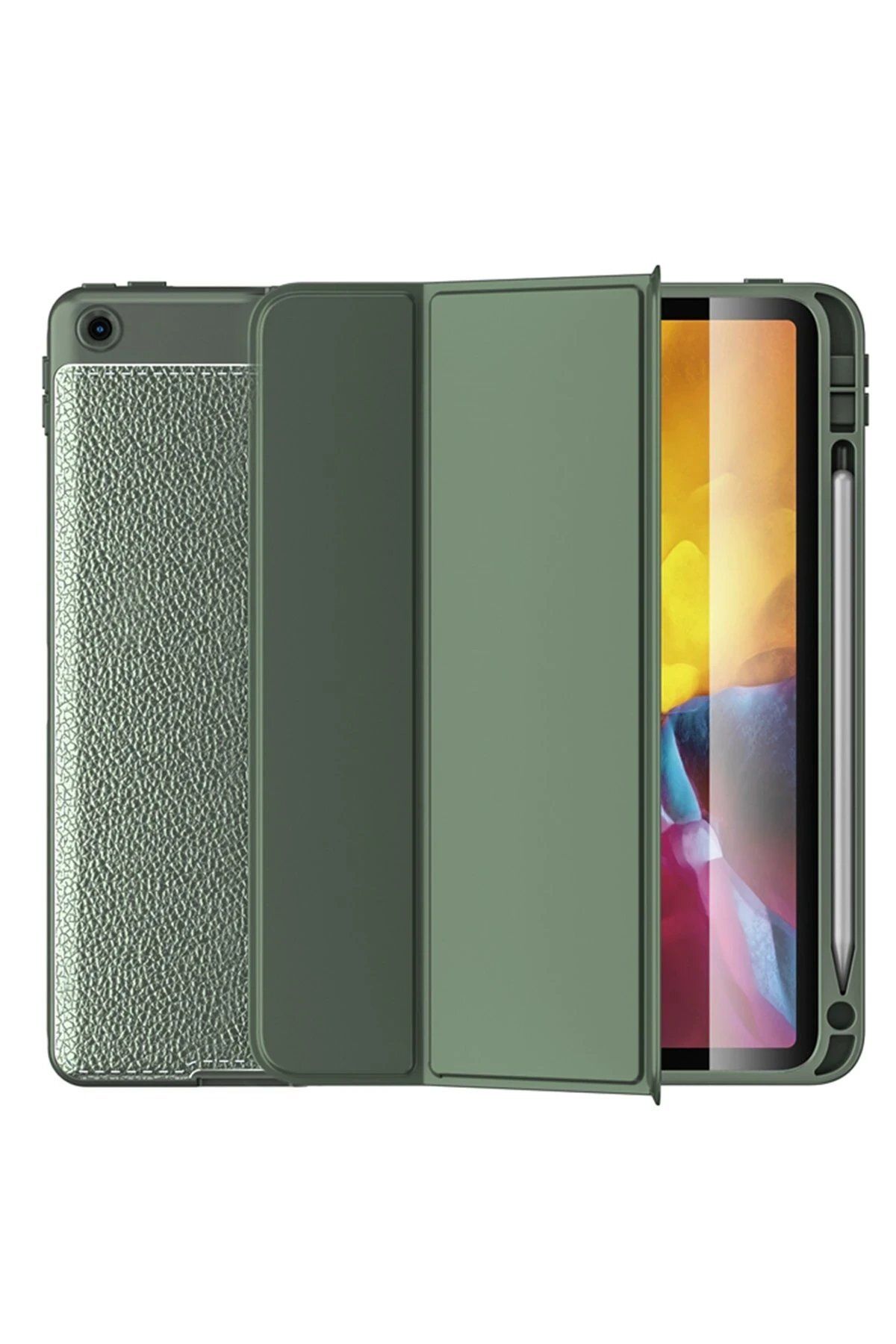 CepteToptan Newface iPad 10.2 (7.nesil) Kılıf Tablet Focus Silikon - Yeşil