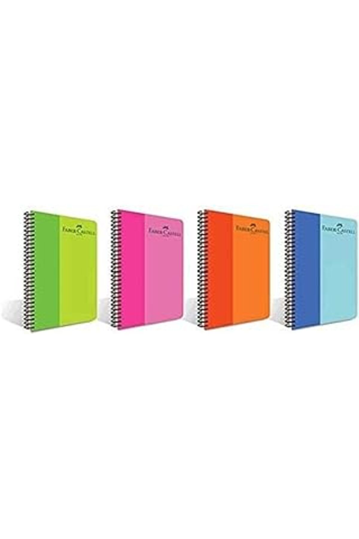 Pazarcan Faber-Castell Bicolor Spiralli Defter, A4, 80 Yaprak, 70G Kağıt, Çizgili, Dayanıklı Pp Kapak, Asort