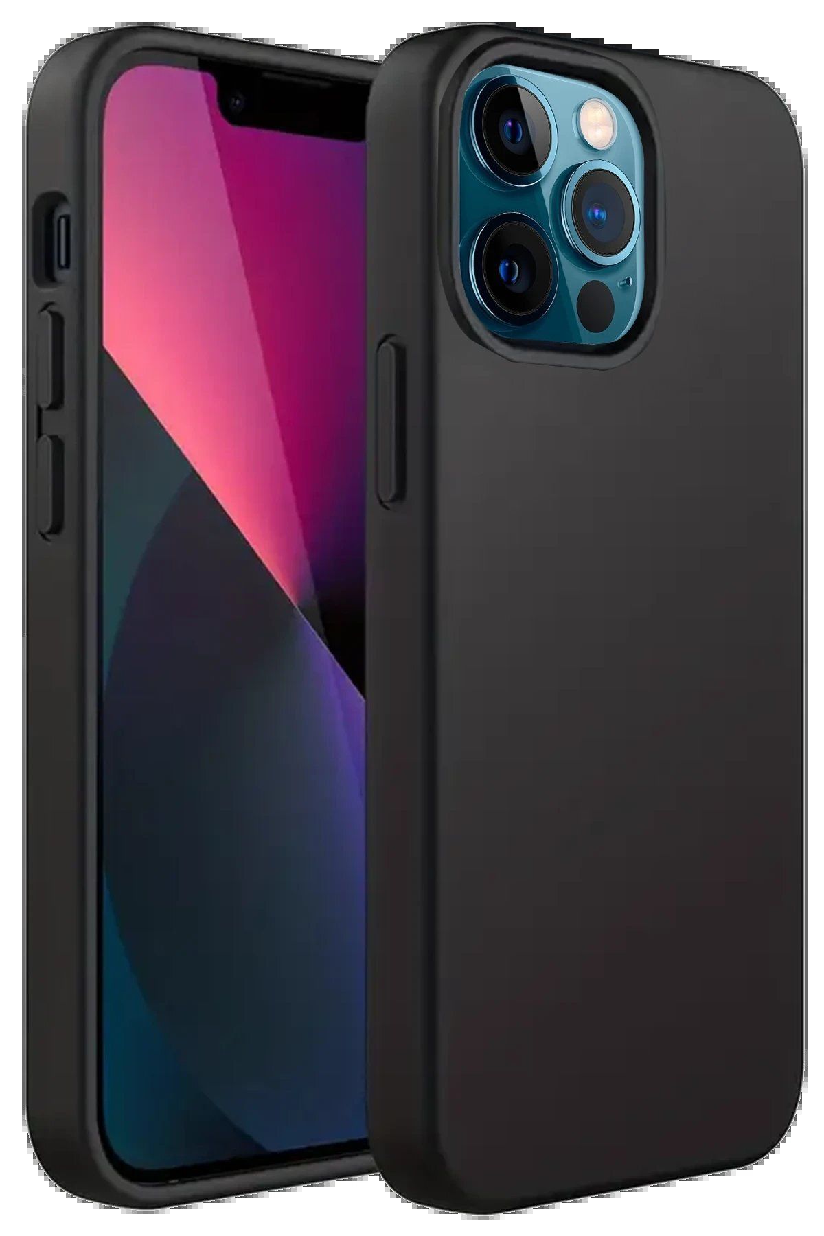 CepteToptan Newface iPhone 12 Pro Kılıf First Silikon - Siyah