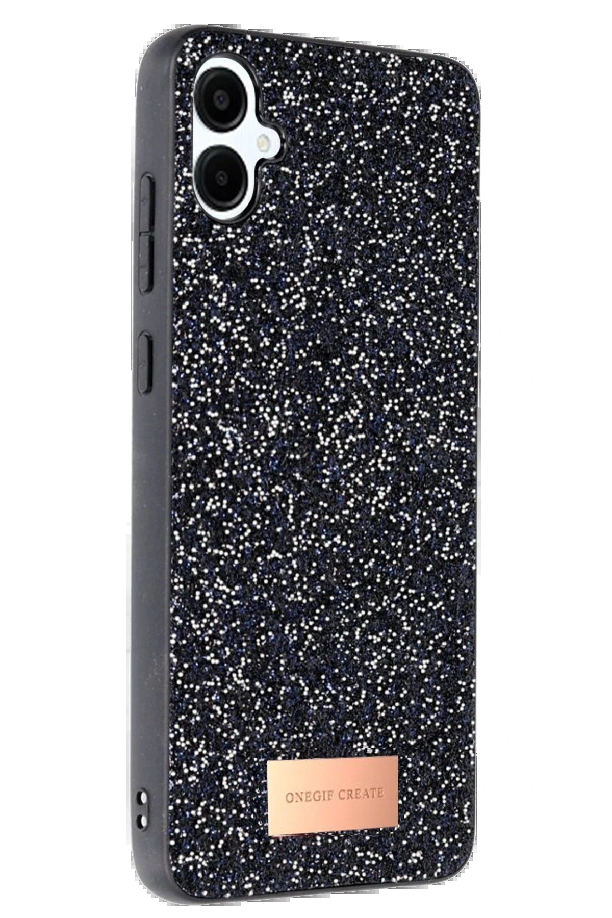 ONEGIF Samsung Galaxy A06 Bright Simli Kapak - Siyah