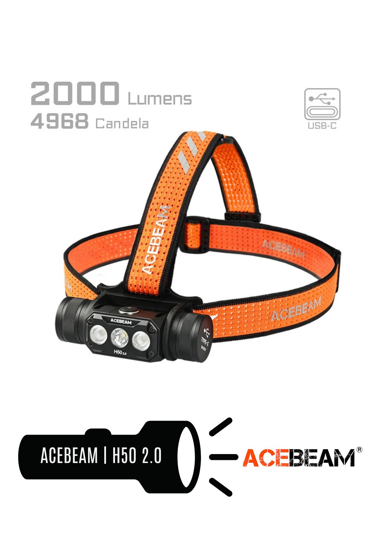 ACEBEAM H50 2.0 Şarj Edilebilir Kafa Lambası - Fener