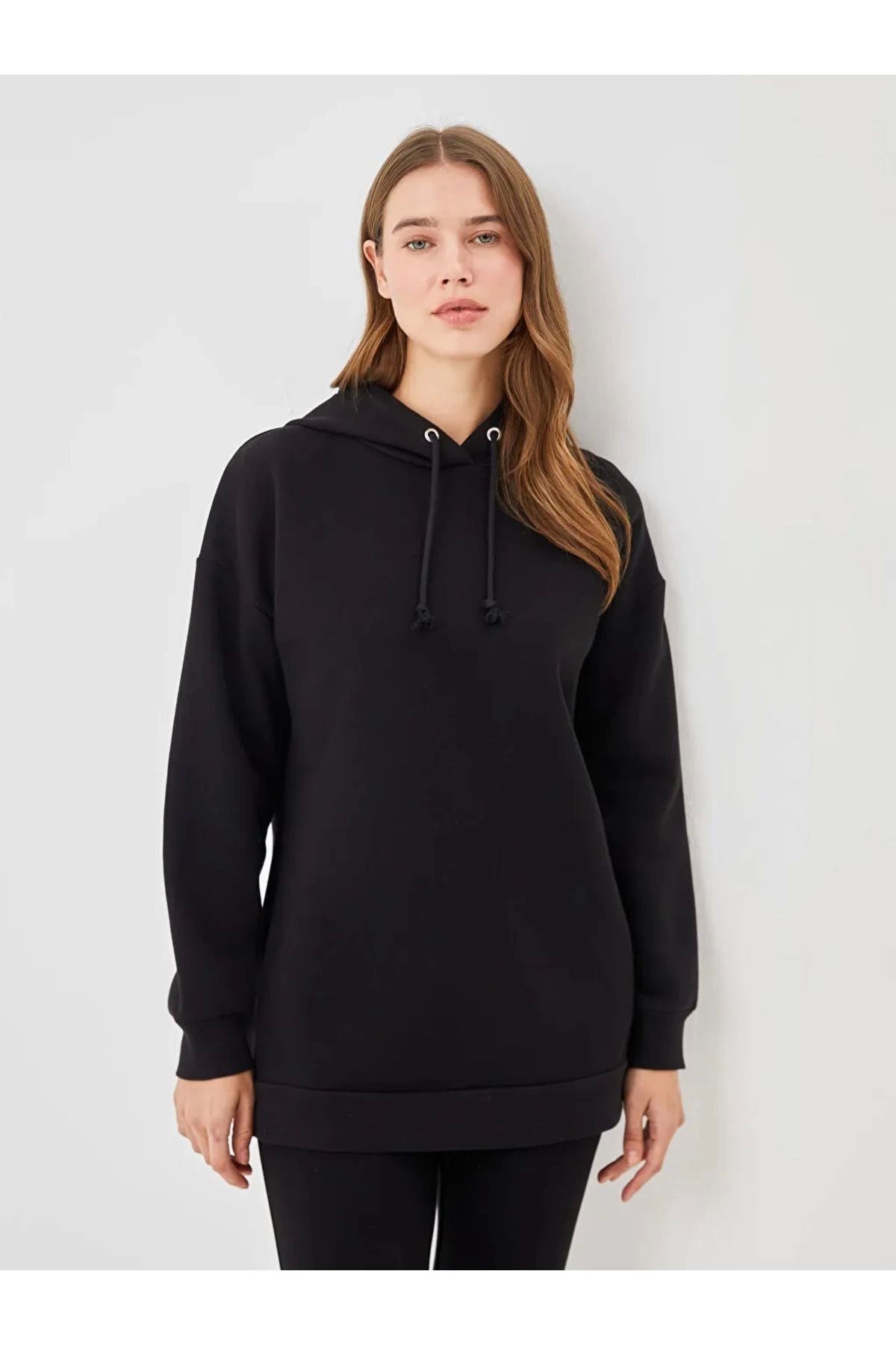 LC Waikiki LCWAIKIKI Modest Kapüşonlu Kadın Kalın Sweatshirt Tunik İMREX GLOBAL