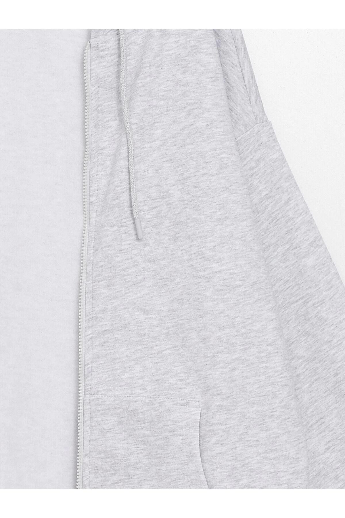 LC Waikiki LCWA XSIDE Kapüşonlu Oversize Kadın Fermuarlı Sweatshirt