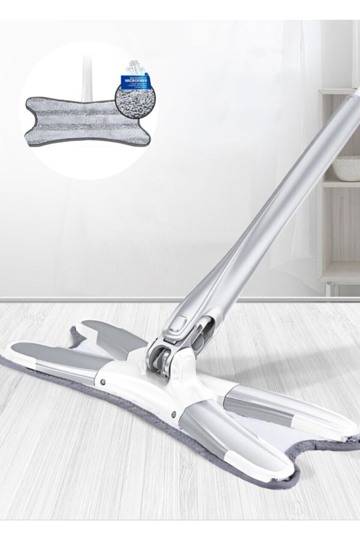 teknotrust 360 Derece Dönebilen Kendinden Sıkmalı X Mop Takımı + Yedek Bez