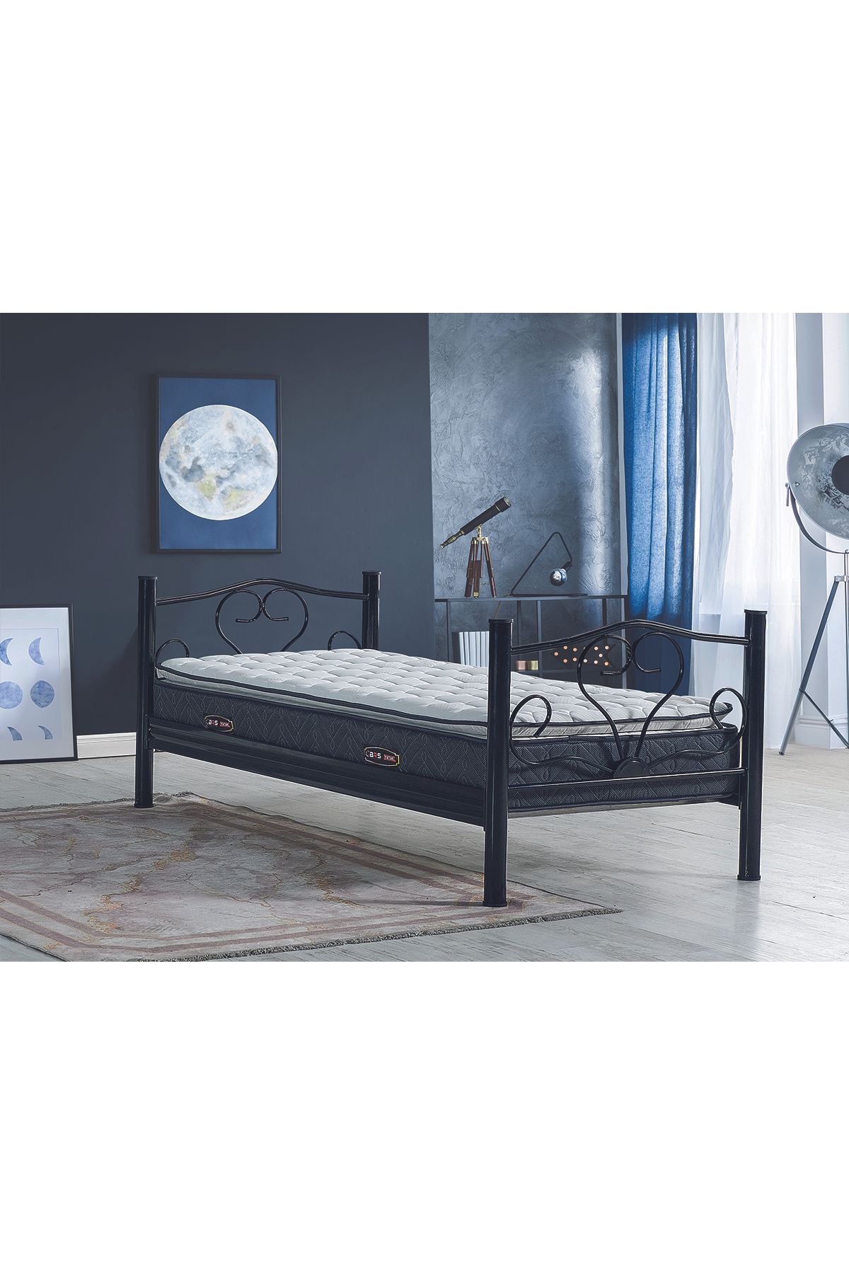 nivora mobilya Metal Ranza, Tek kişilik ,90x190cm yatak uyumlu, ferforje karyola(yatak dahil değildir)