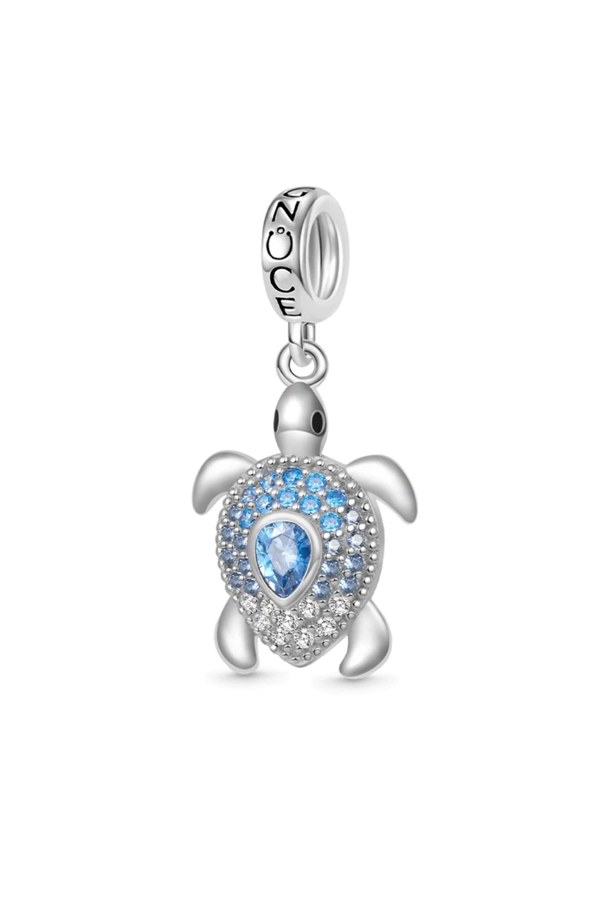Gnoce Deniz Kaplumbağası Charm, 925 Ayar Gümüş