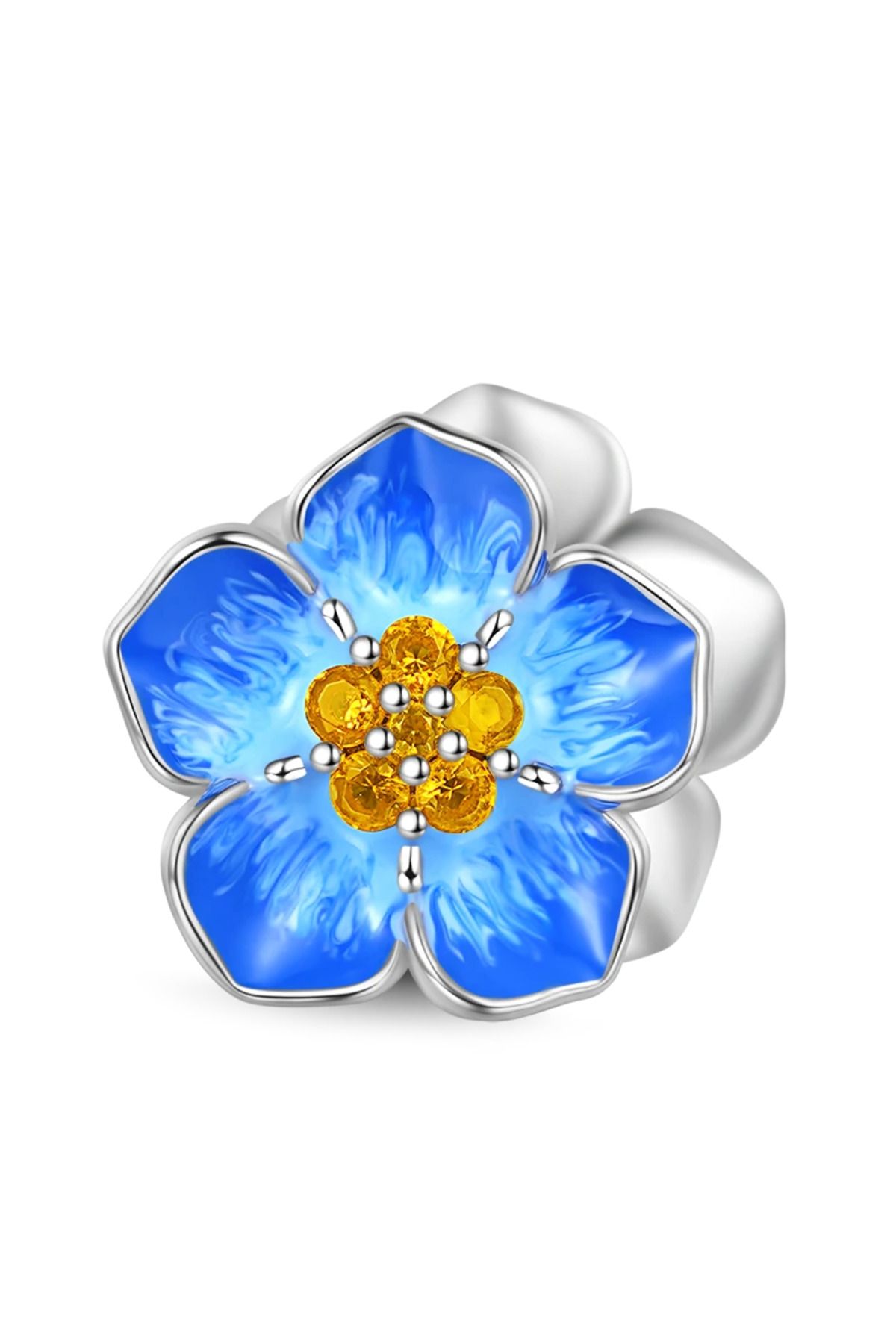 Gnoce "Unutmabeni" Mavi Charm, 925 Ayar Gümüş