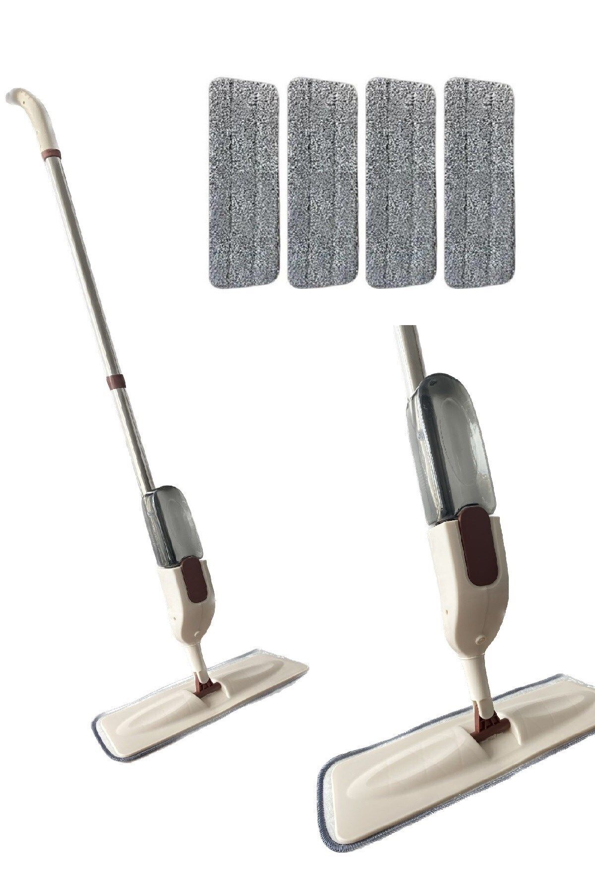 teknotrust Pratik Spreyli Temizlik Paspası, 4'lü, Spin Mop Deterjanlı, Kolay Temizlik Seti