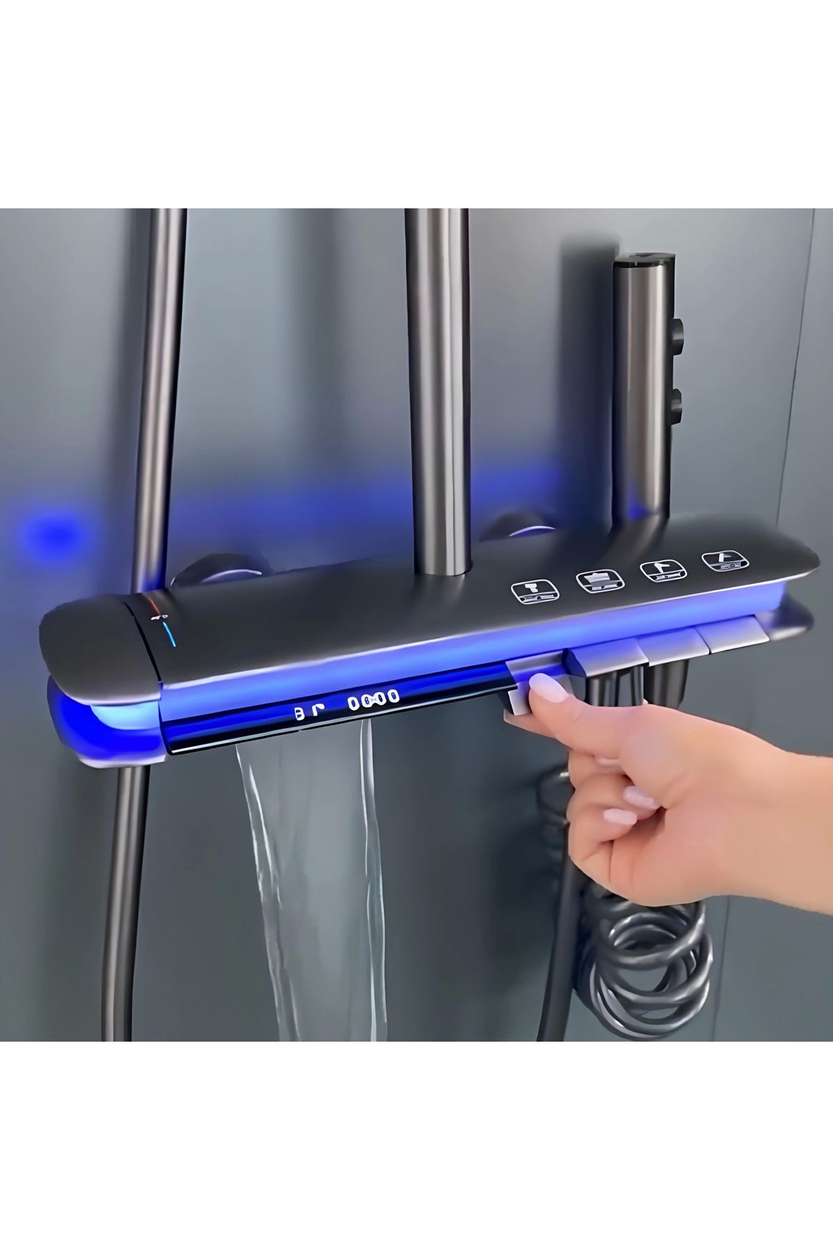 SCHNELLE Space Black Dijital Termostatik Duş Seti