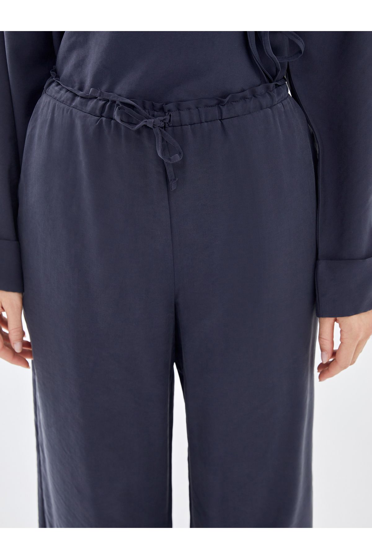 LC Waikiki-Pantaloni de damă cu talie elastică drepte cu picioare largi 3