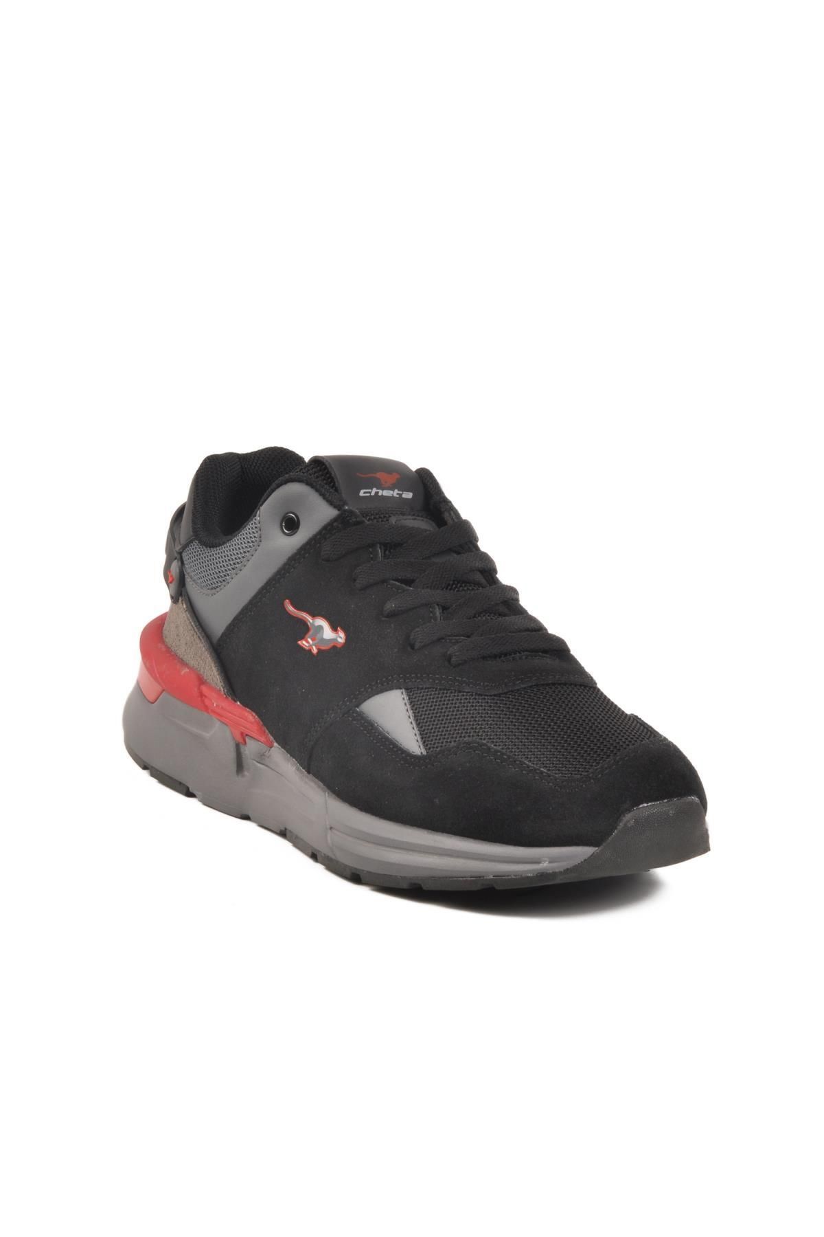 WALKWAY Milano Siyah-Kırmızı Memory Foam Unisex Spor Ayakkabı Cheta 256